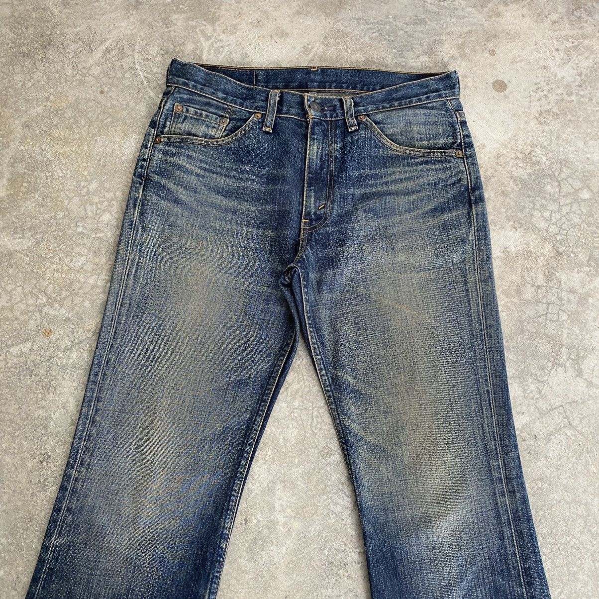 Levi's Vintage Levis 517 Faded Muddy Blue Bootcut Flared Jeans Size US 32 / EU 48 - 2 Thumbnail