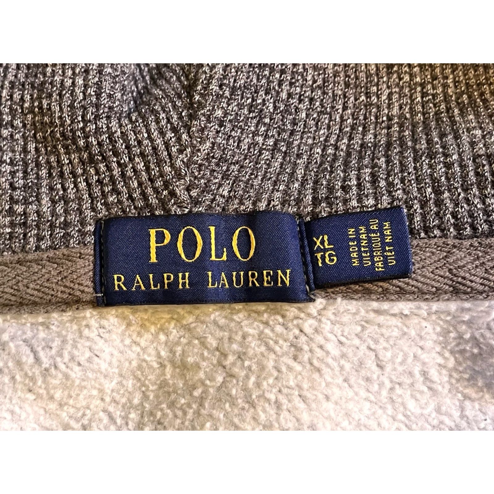 Polo Ralph Lauren Polo Ralph Lauren Full Zip Hoodie Men’s XL Gray Thermal-Lined Hood Hoodie, Logo, Zip, Pockets, Fleece, Cotton Blend, Polyester, Gray, Regular Mens Size US XL / EU 56 / 4 - 6 Thumbnail