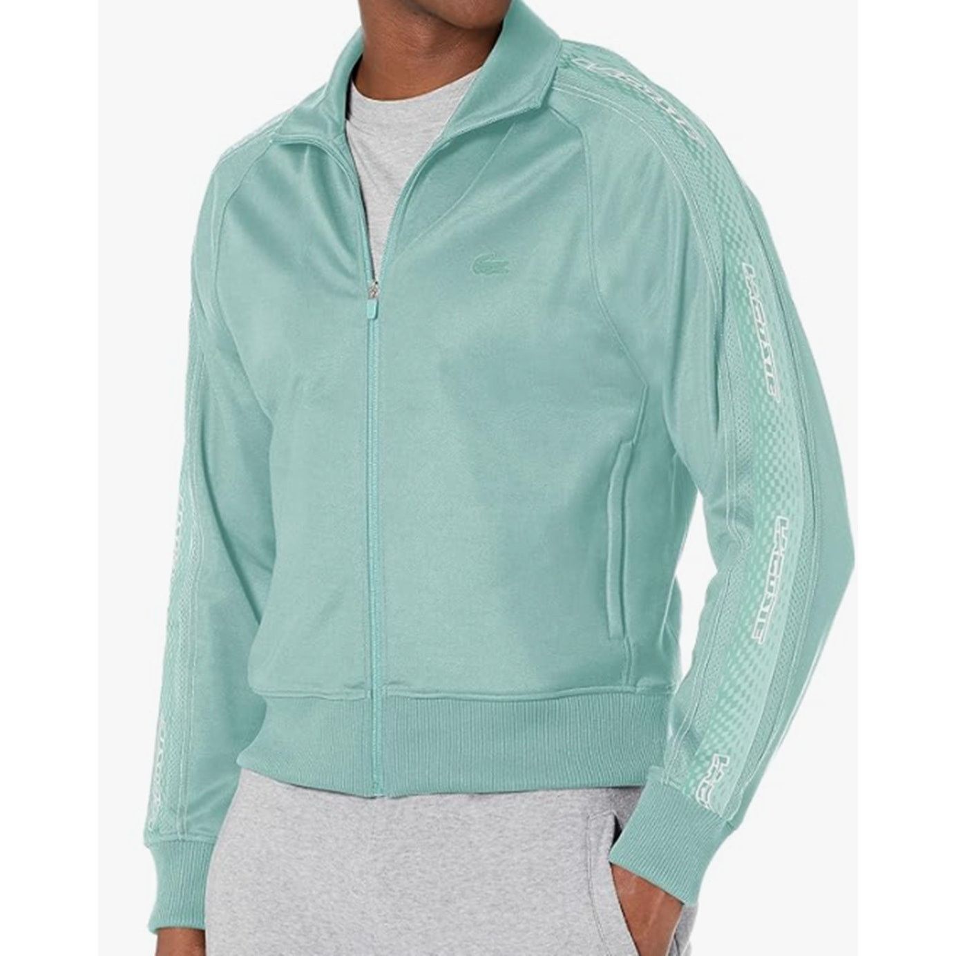 Lacoste Men's Long Sleeve Regular Fit Full-Zip Top Blue XL