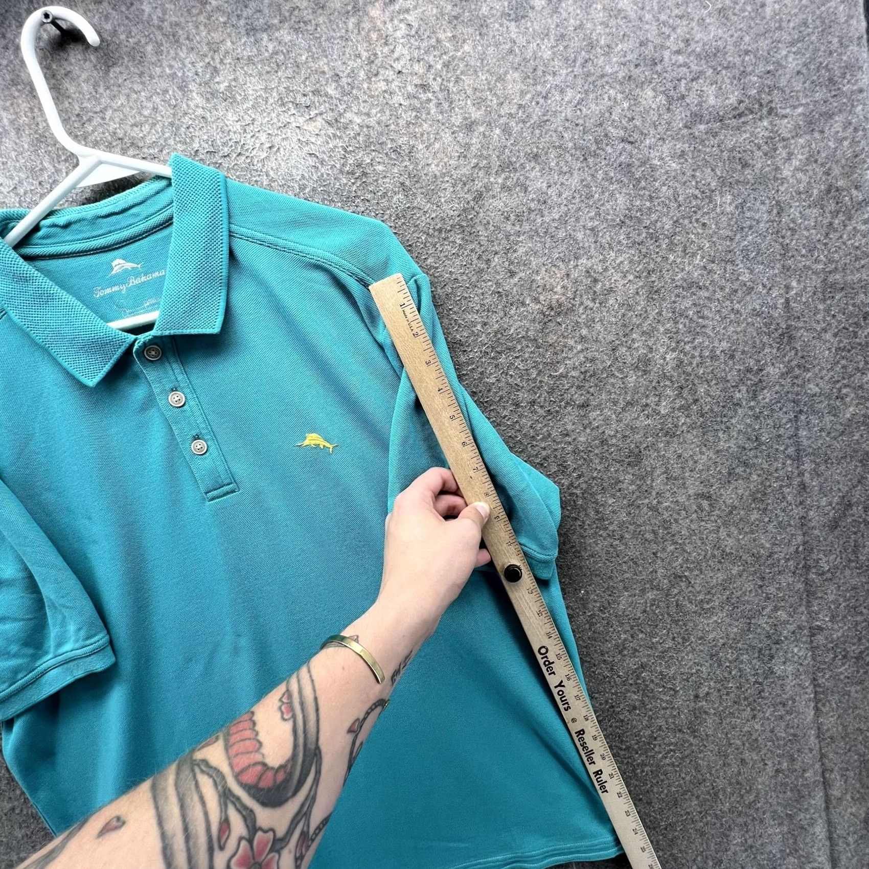 Tommy Bahama Tommy Bahama Polo Shirt Mens Large Blue Solid Marlin Logo Casual Supima Cotton Knit Short Sleeve Polo Shirt Mens L Graphic: Marlin Logo (No N/A) Size US L / EU 52-54 / 3 - 6 Thumbnail