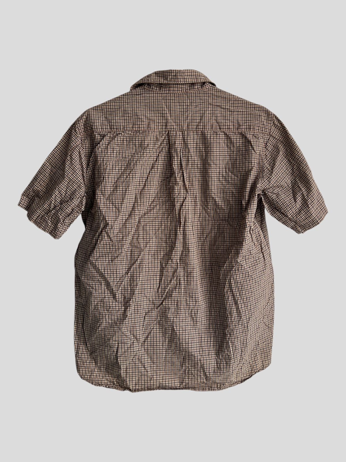 Vintage 1980s Stussy 🇺🇸 Small Checked Plaid Camp Collar Shirt