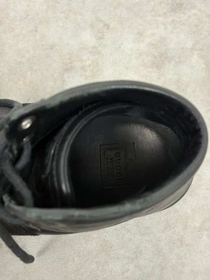 Gucci 2000s Gucci Black Italian Leather High Sneakers Size US 9 / EU 42 - 10 Thumbnail