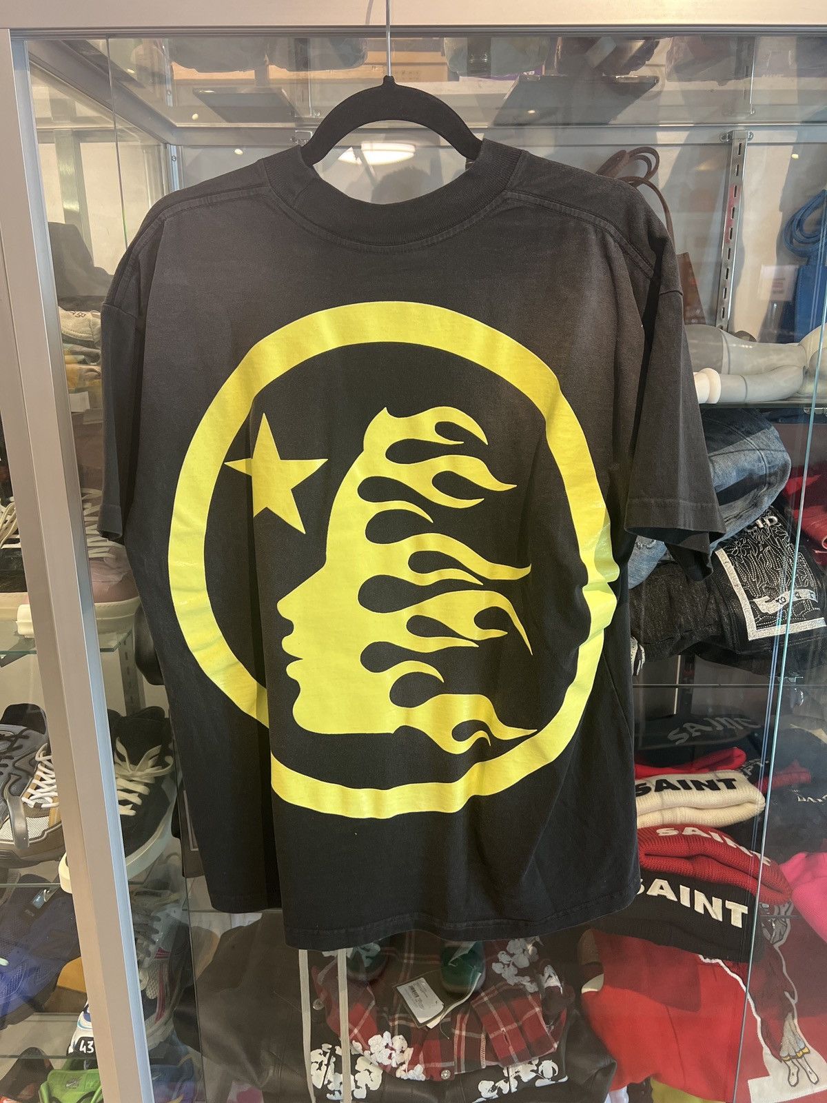 HELLSTAR Hellstar Classic Logo Shirt Black Yellow Size US S / EU 44-46 / 1 - 2 Thumbnail