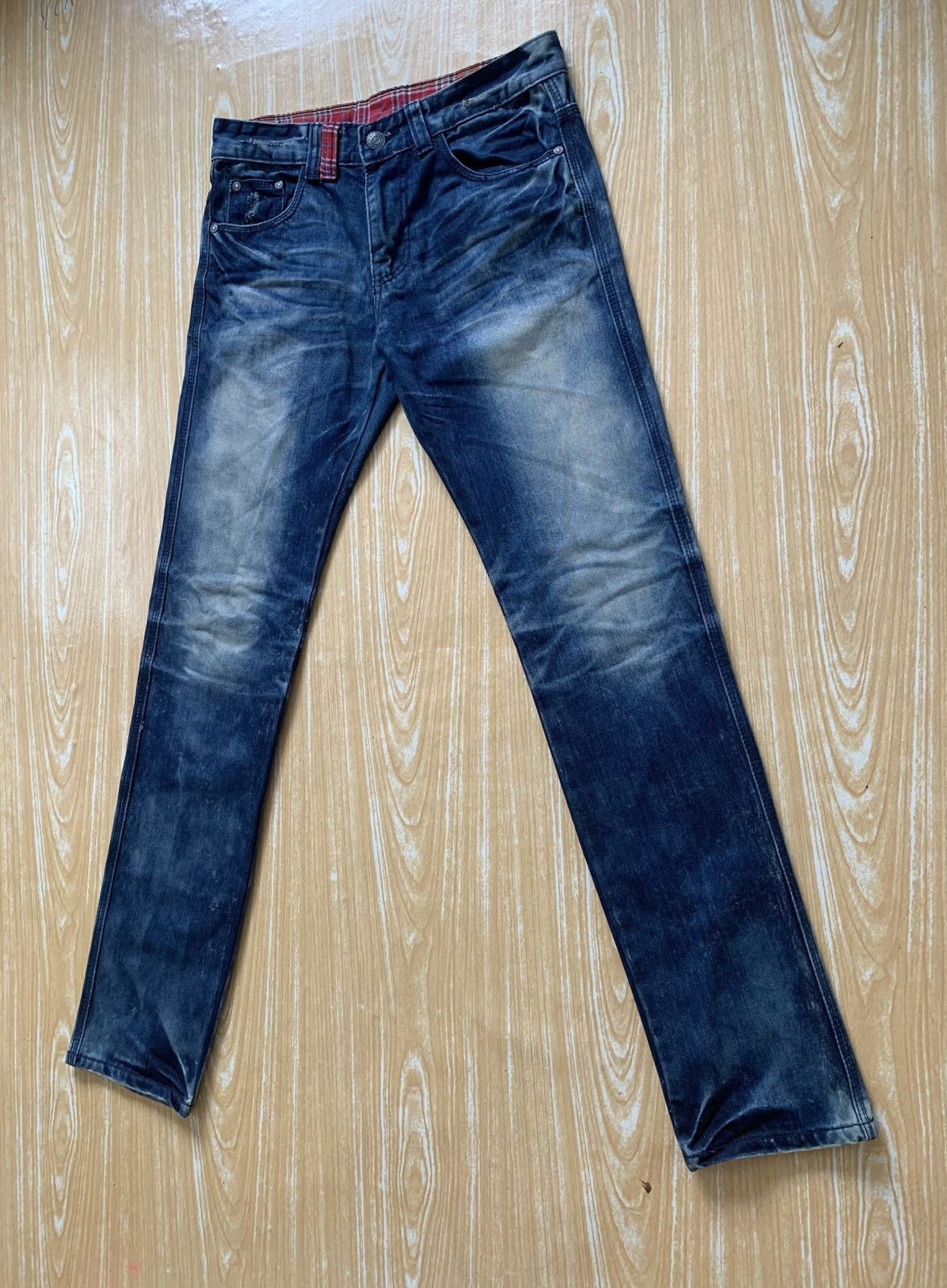 Japanese Brand Street Setup est 2007 Mud Wash Denim Jeans Pants Size US 30 / EU 46 - 5 Thumbnail