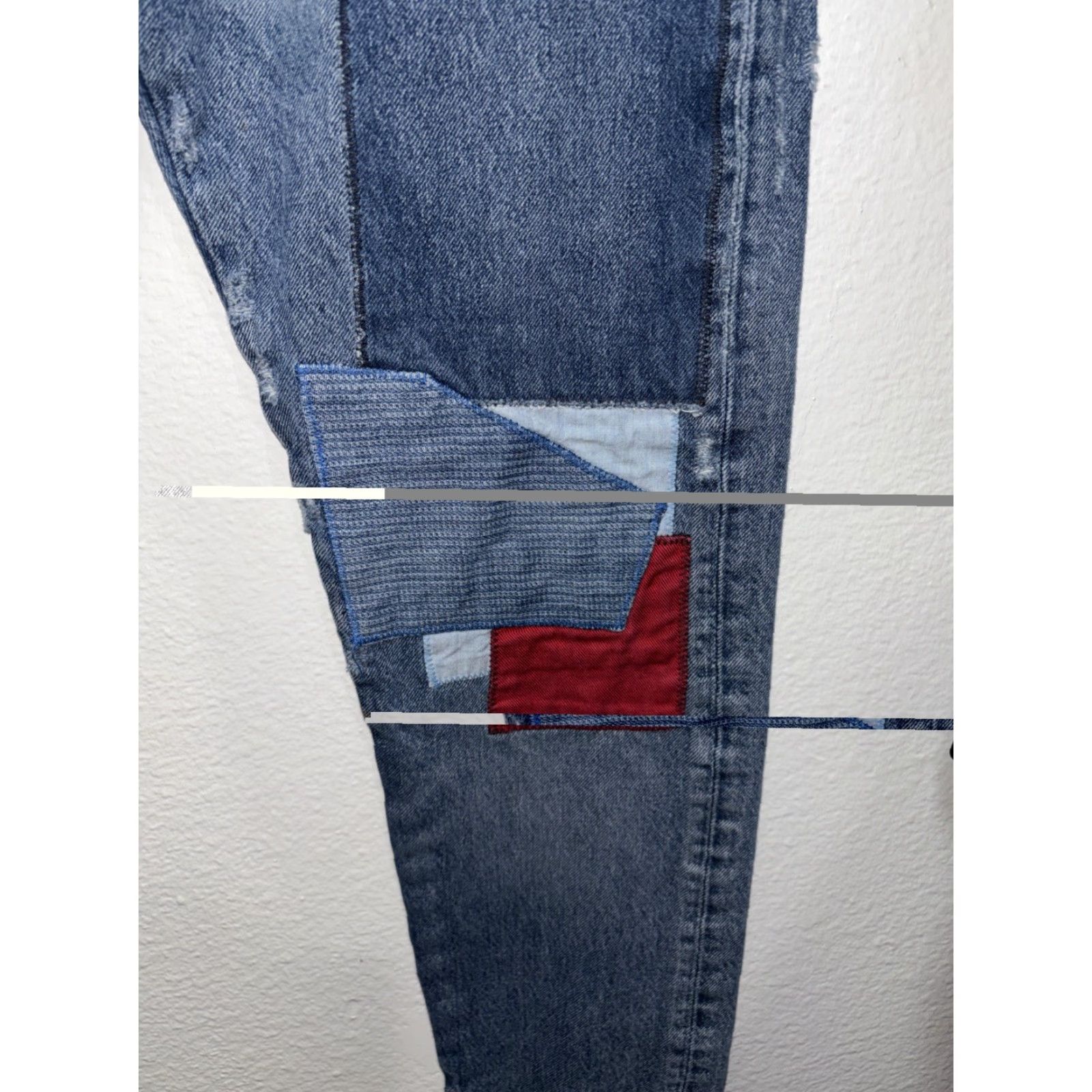 Levi's Levi’s 512 Jeans Slim Taper Patchwork Distressed Denim 30x30 Men Vintage Retro 80s 90s Size US 30 / EU 46 - 7 Thumbnail