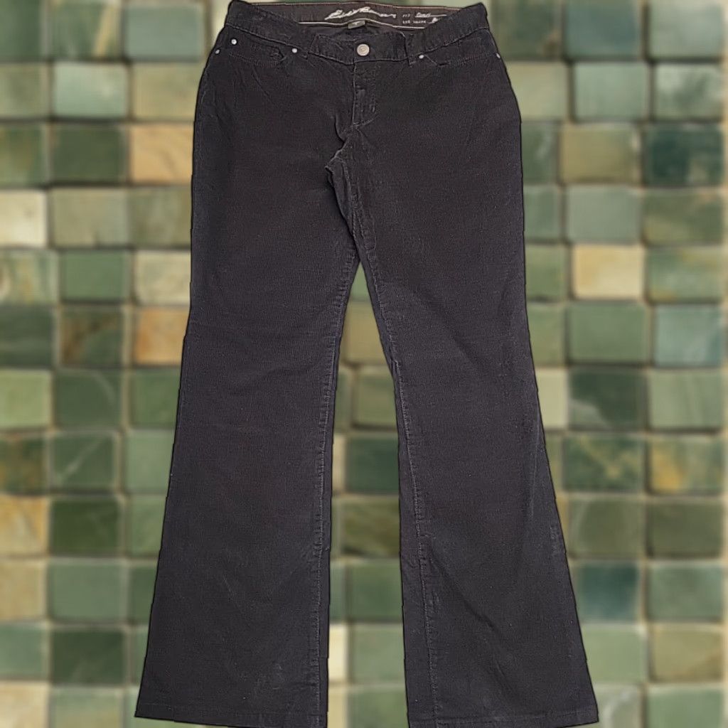 Eddie Bauer Eddie Bauer Pants Women 10 Black Corduroy Bootcut Retro Y2K Classic Size 32" / US 10 / IT 46 - 1 Thumbnail