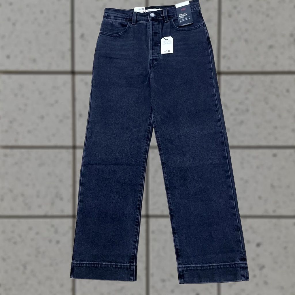 Levi's VINTAGE Levis Ribcage Straight Jeans Adult 27x27 Black Ankle High Rise Denim NEW 27x27 Womens Jeans Size 27" / US 4 / IT 40 - 1 Thumbnail