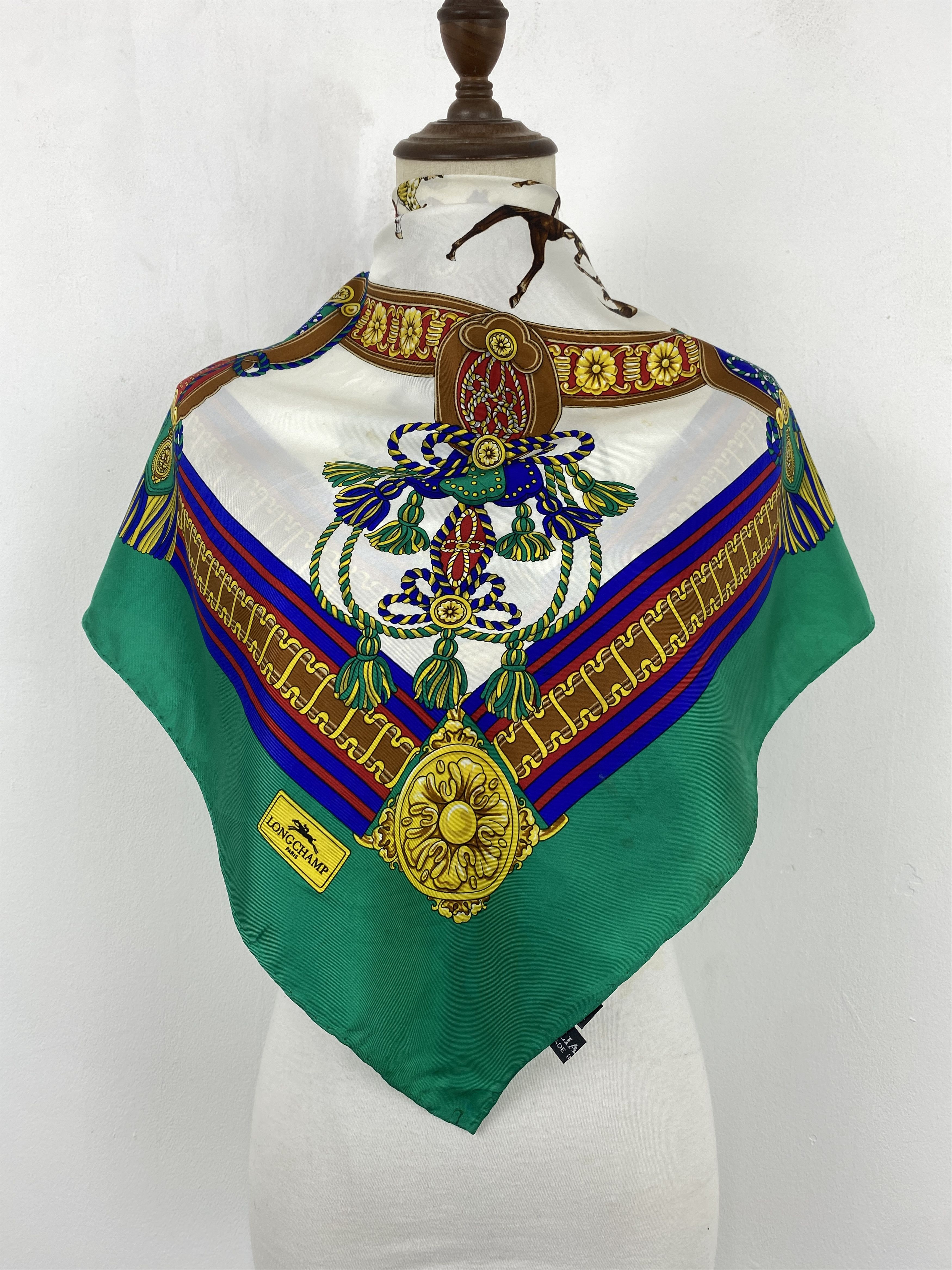 Longchamp Vintage Longchamp Silk Scarf SN0003 Size ONE SIZE - 1 Thumbnail