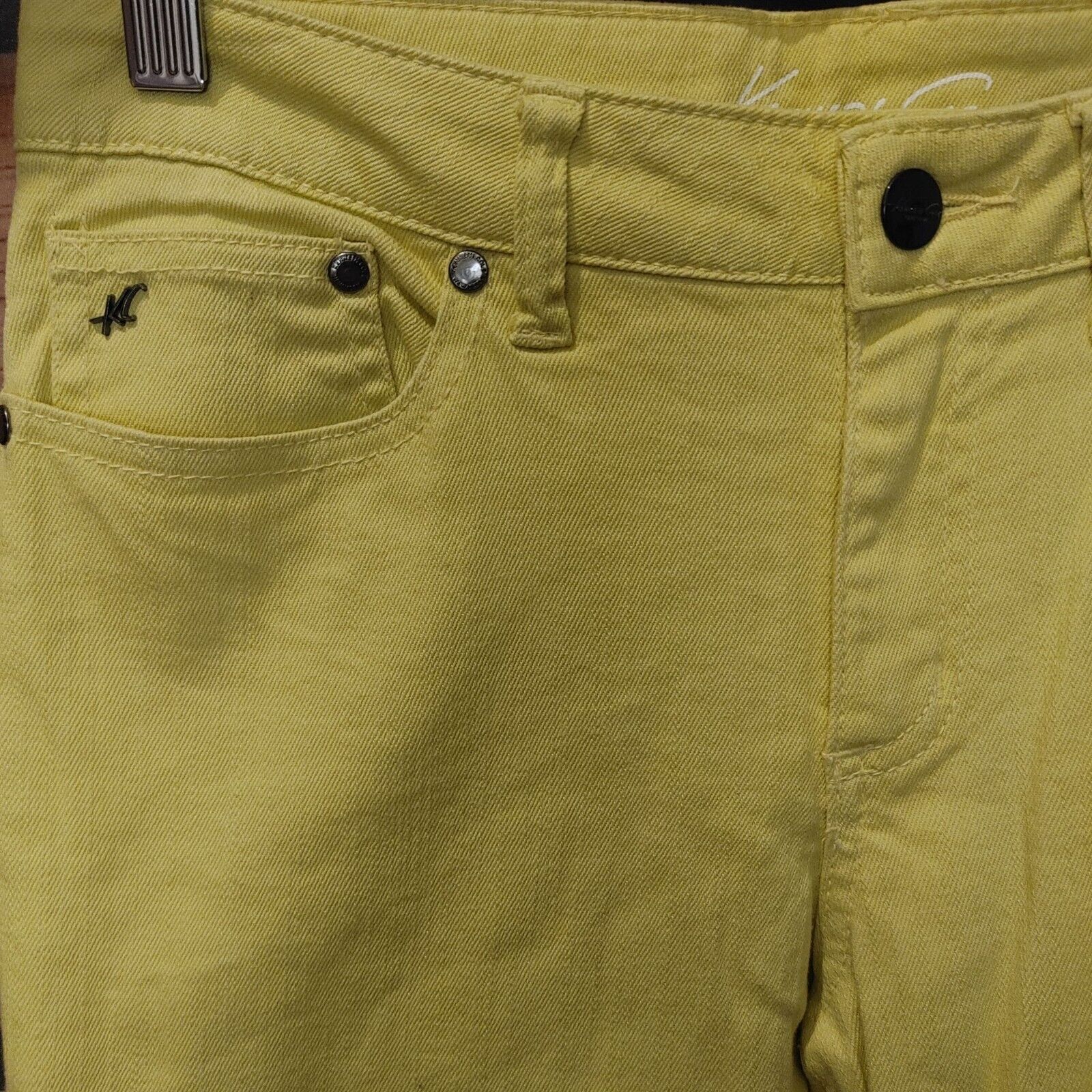 Kenneth Cole Kenneth Cole New York Women's Yellow Denim Jeans 27 Size 27" / US 4 / IT 40 - 2 Thumbnail