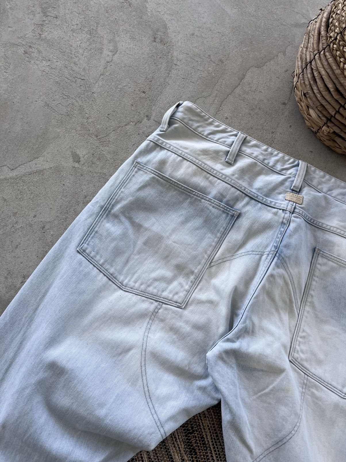G-Star Vintage GStar Raw Moto Denim Jeans 38x36 Blue Knee Panel Y2K Size US 38 / EU 54 - 17 Thumbnail