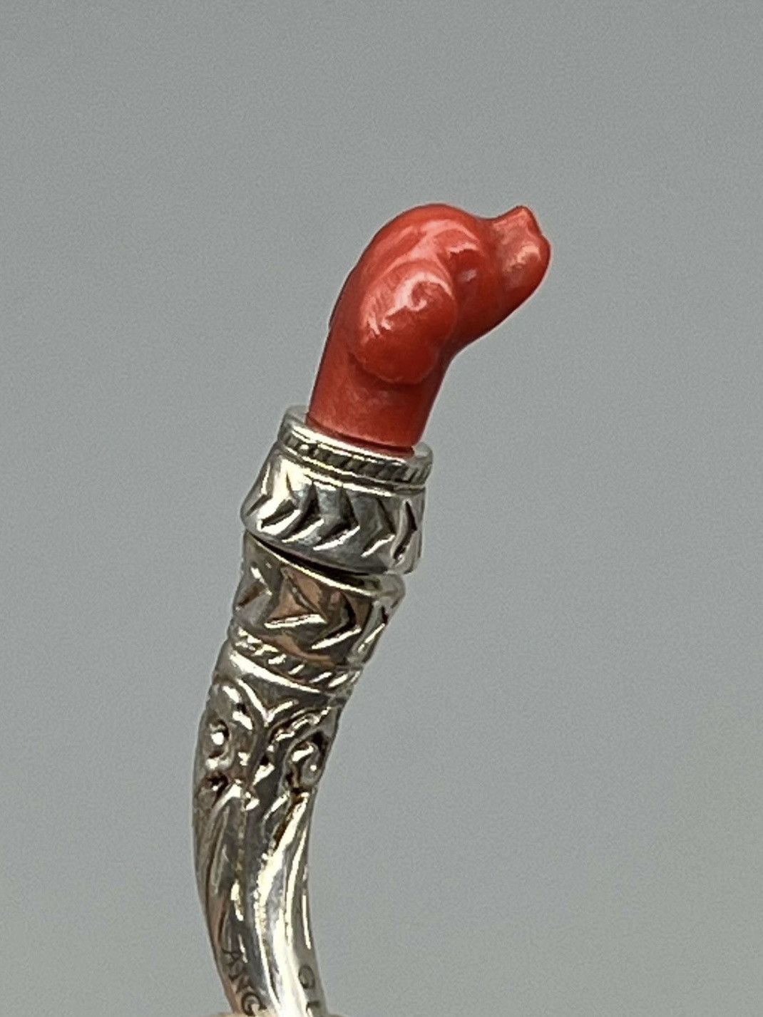Gucci Gucci Anger Forest Single Sterling Silver Dog Earring In Red Size ONE SIZE - 5 Thumbnail
