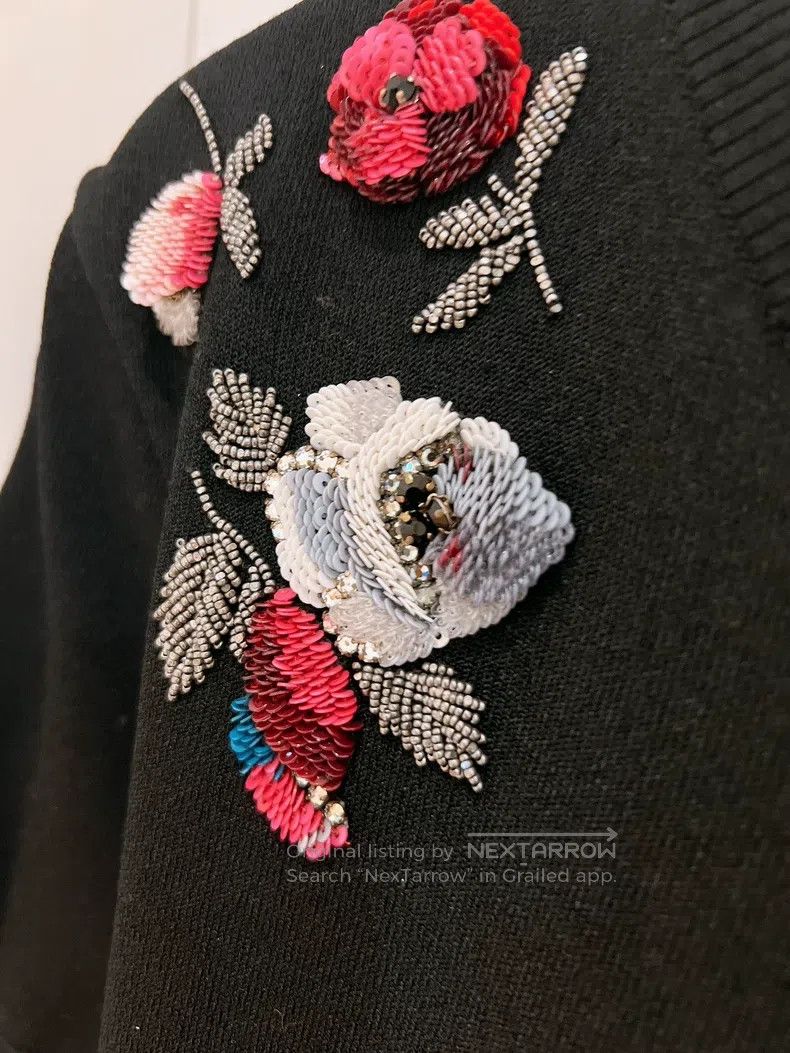 Valentino Valentino Three-dimensional floral knitted dress Size S / US 4 / IT 40 - 6 Thumbnail
