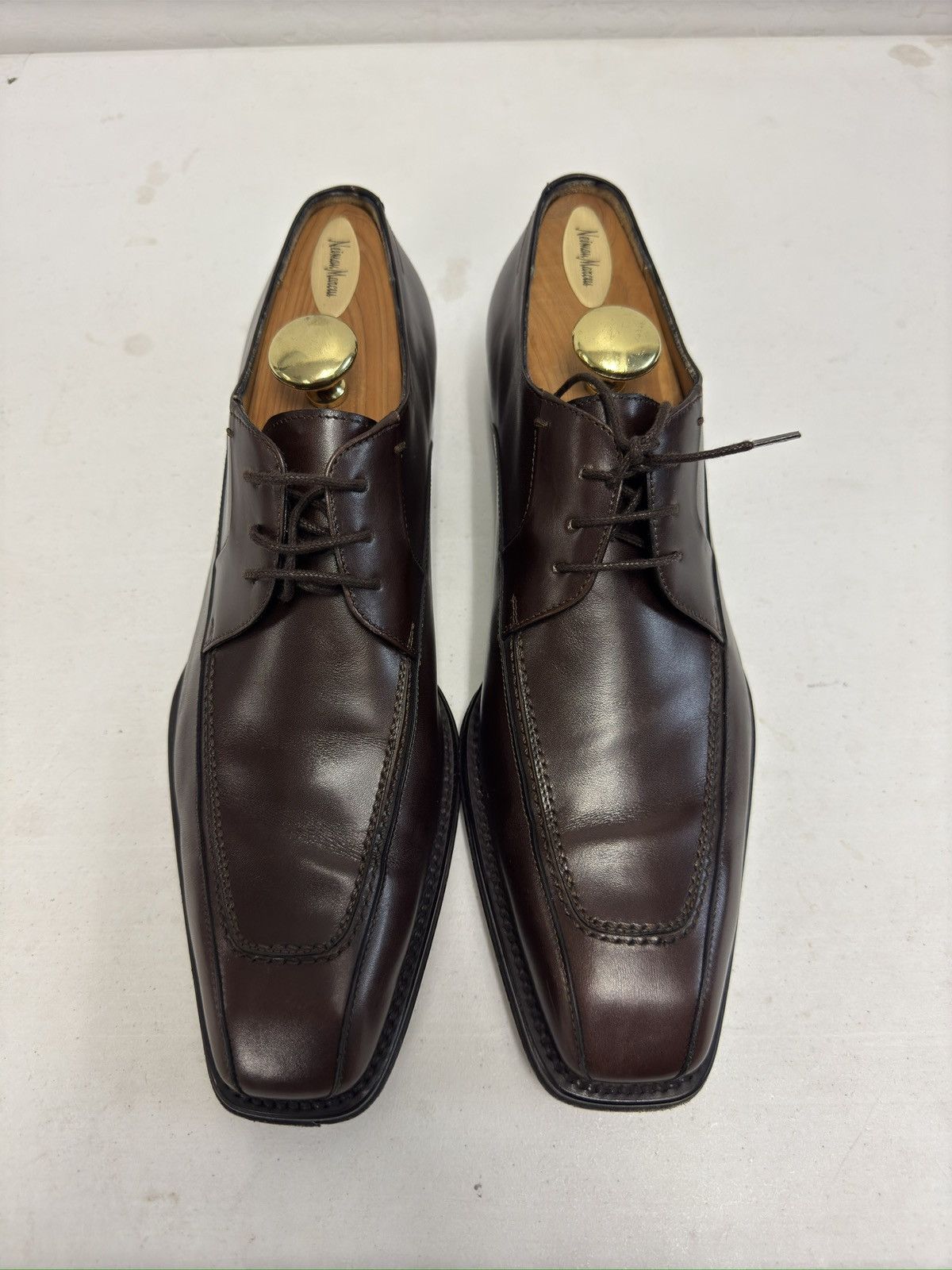 Salvatore Ferragamo Salvatore Ferragamo Square Toe Oxford Dress Shoe 10 D $900 Size US 10 / EU 43 - 1 Thumbnail