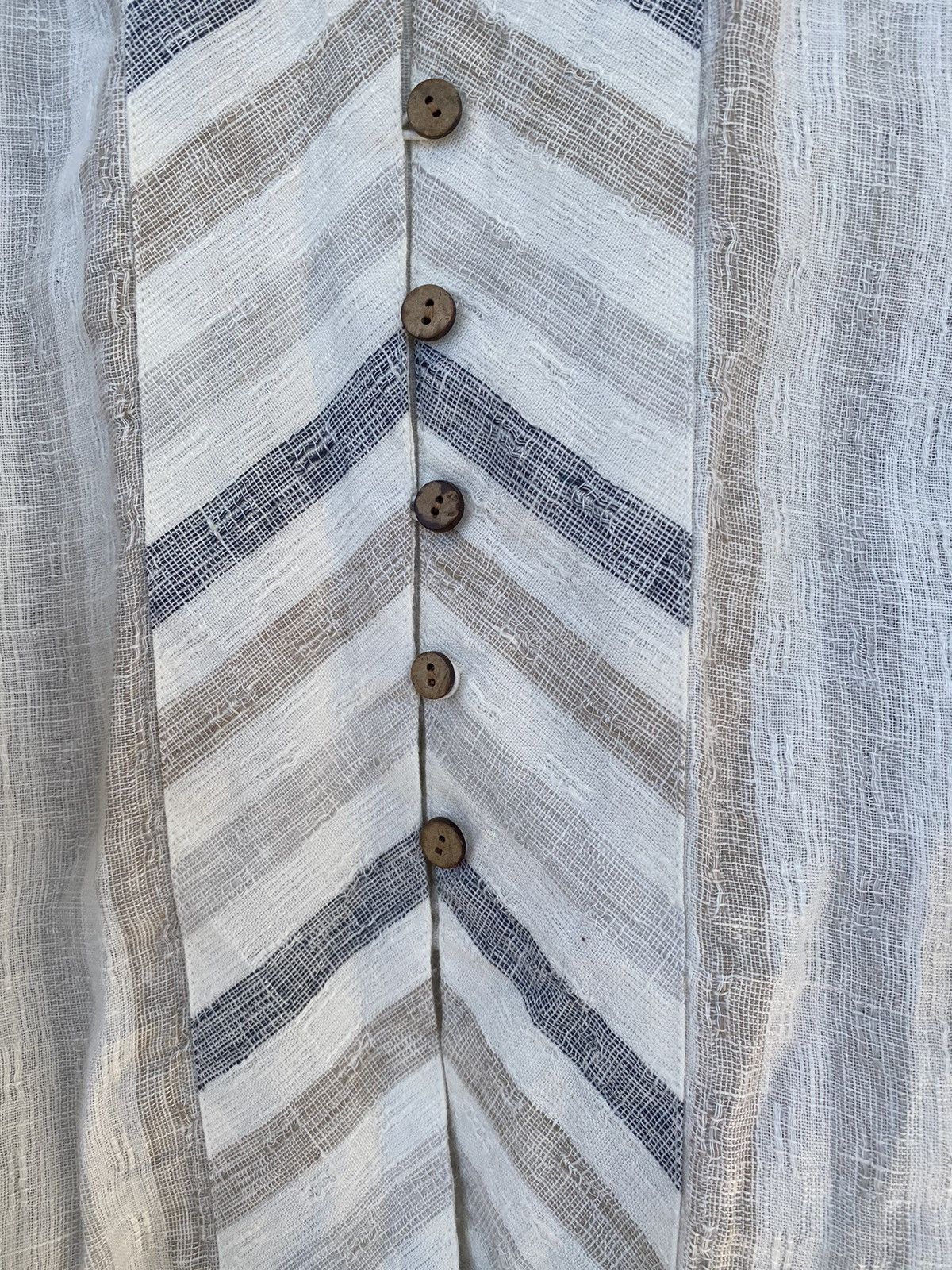 Other Soft Surroundings Button Up Linen Mandarin Tunic Shirt Size M / US 6-8 / IT 42-44 - 5 Thumbnail