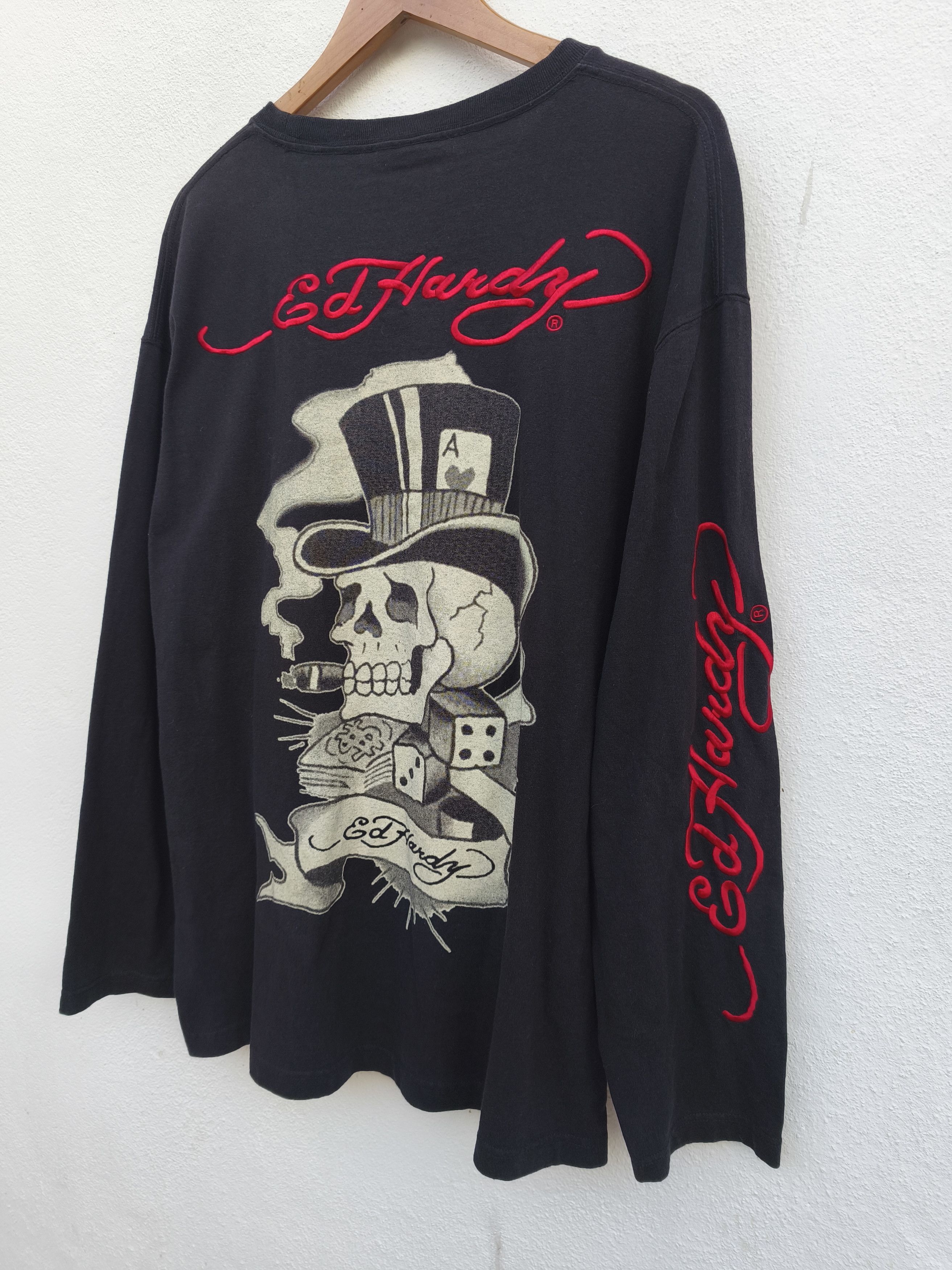 Ed Hardy 🔥 Ed Hardy t shirt long sleeve skulls Christian Audigier Size US XL / EU 56 / 4 - 1 Thumbnail