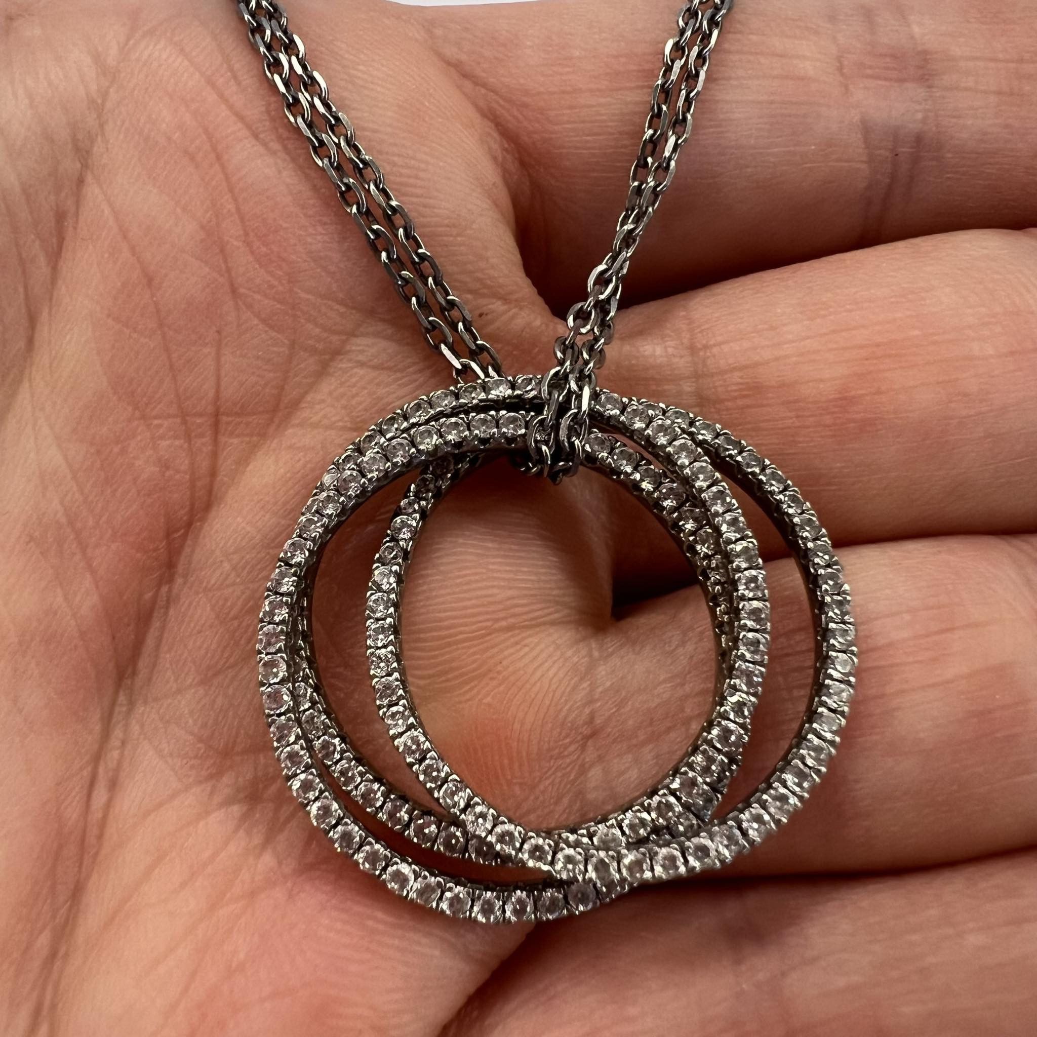 Vintage Sterling Silver 925 Chain Necklace Pendant Italy 8gr