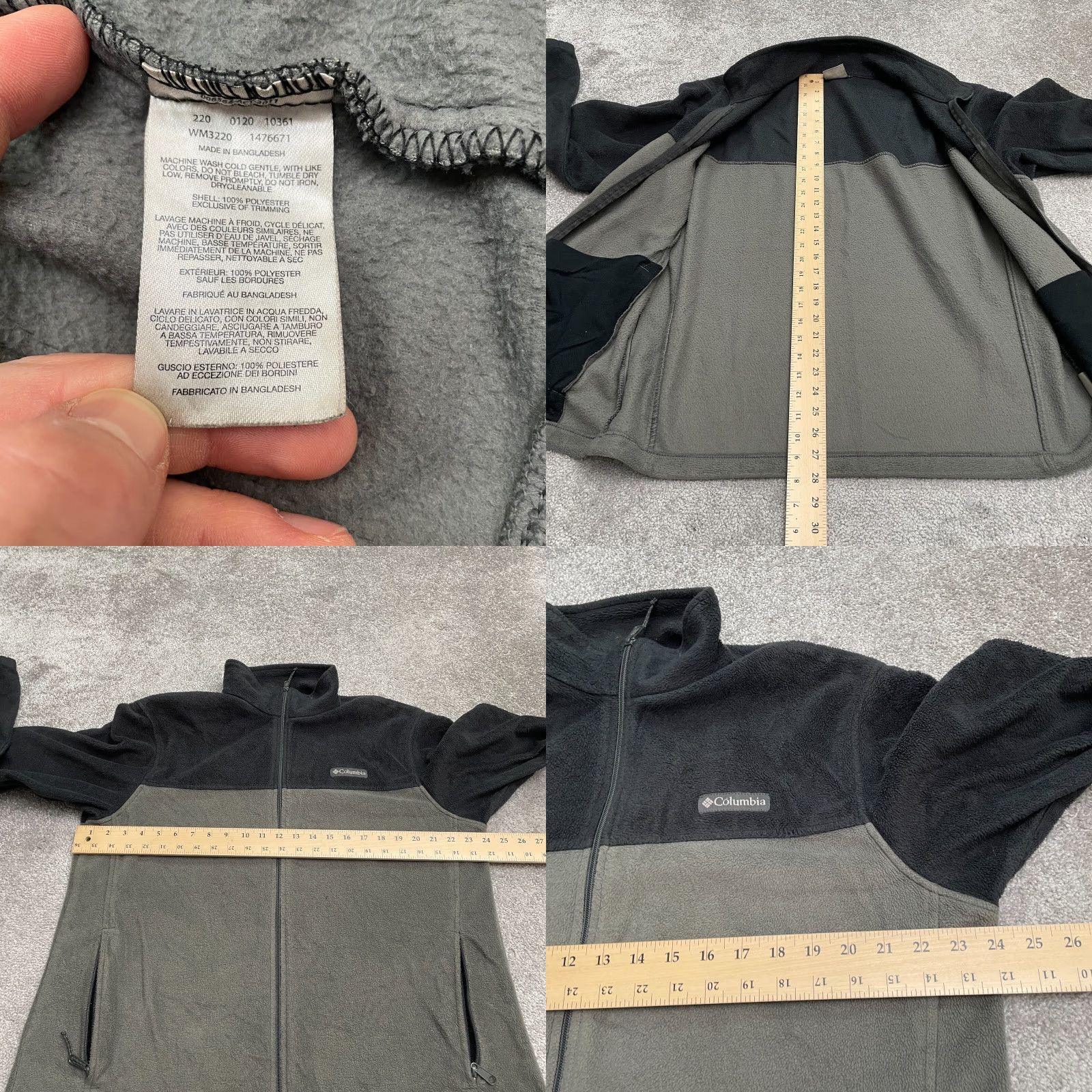 Vintage Columbia Jacket Mens Fleece Full Zip Steens Mountain XL Gray Black Outdoors Hiking Casual Winter Fall Spring Size US XL / EU 56 / 4 - 8 Thumbnail