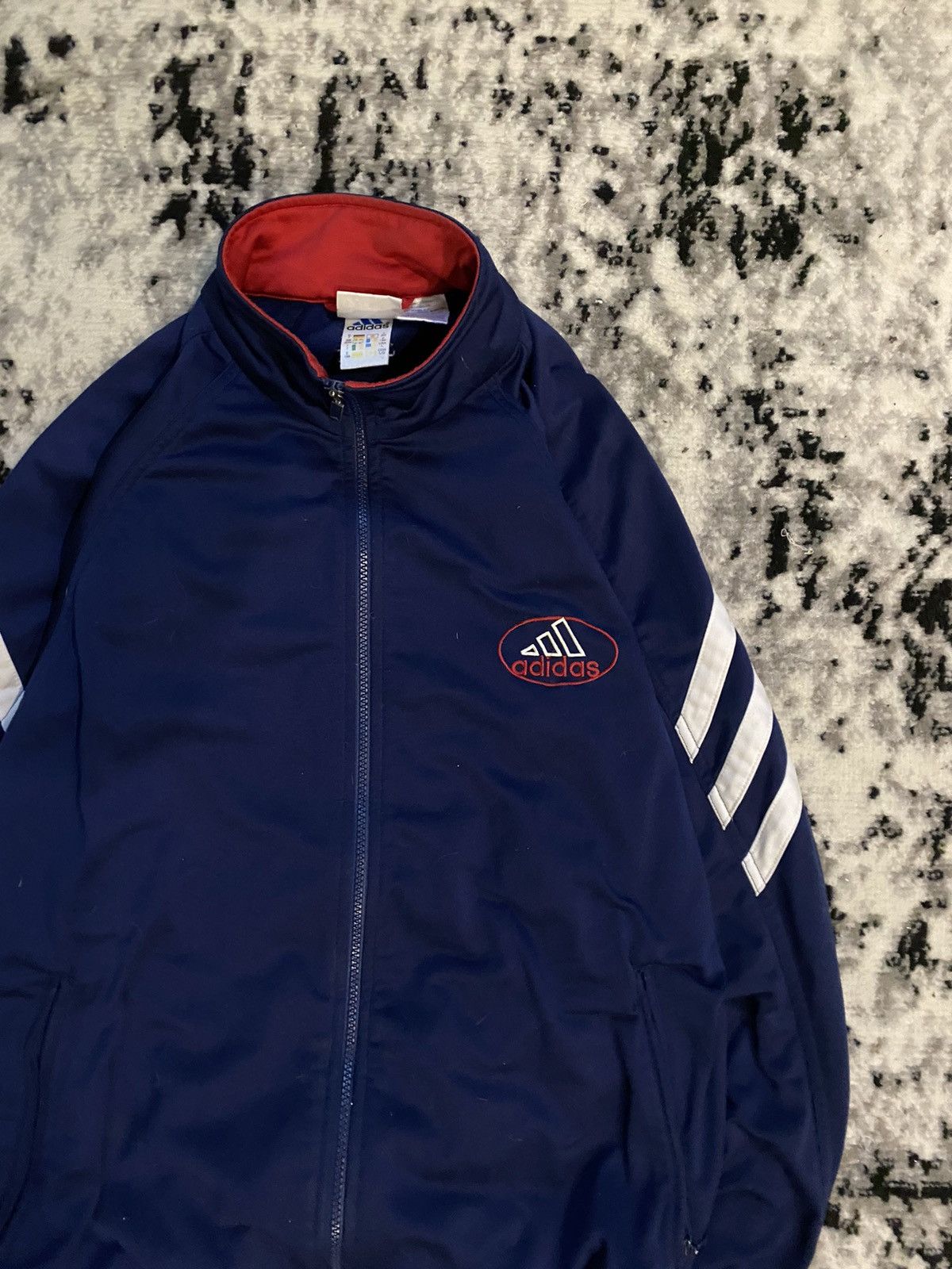 Adidas × Vintage Vintage Adidas Zip Hoodie Big Logo Rare L Size Size US L / EU 52-54 / 3 - 5 Thumbnail