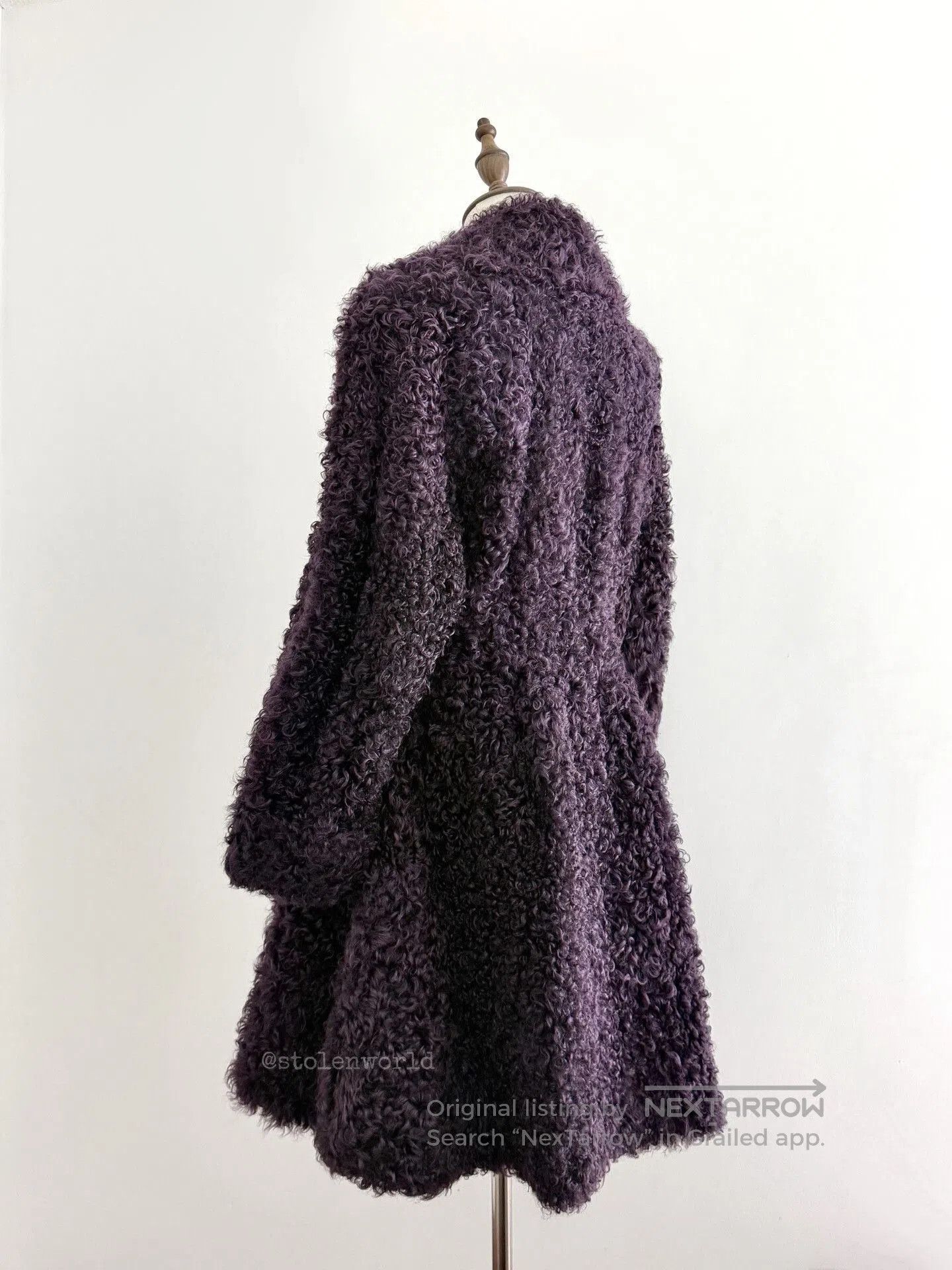 Kenzo dark purple floral fur coat. Size M / US 6-8 / IT 42-44 - 3 Thumbnail