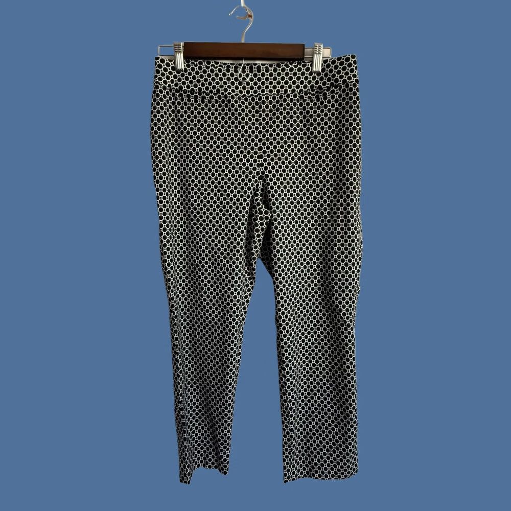 Talbots Talbots Womens Petite 10 Black&White Pull On Ankle Pant Casual Office Work Basic Size 32" / US 10 / IT 46 - 1 Thumbnail