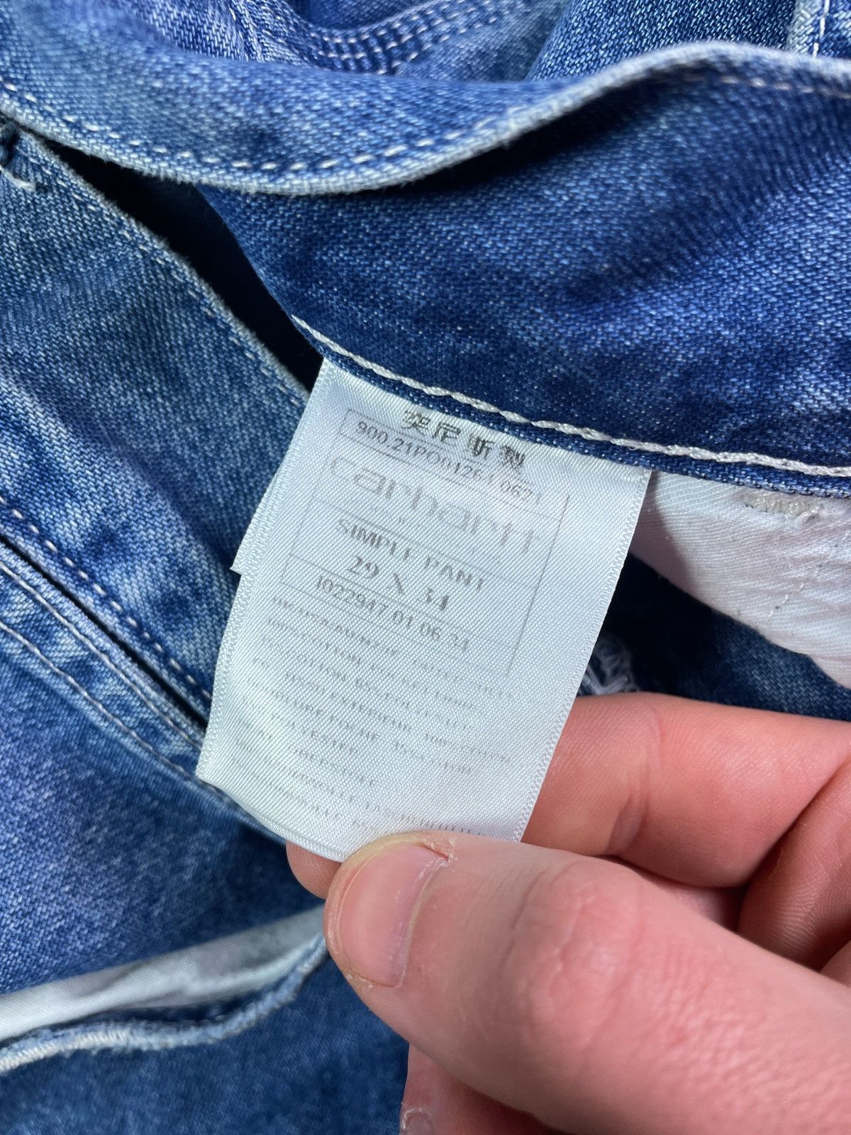 Carhartt × Vintage Vintage Y2K Carhartt wide leg simple denim jeans pants Size US 29 - 7 Thumbnail