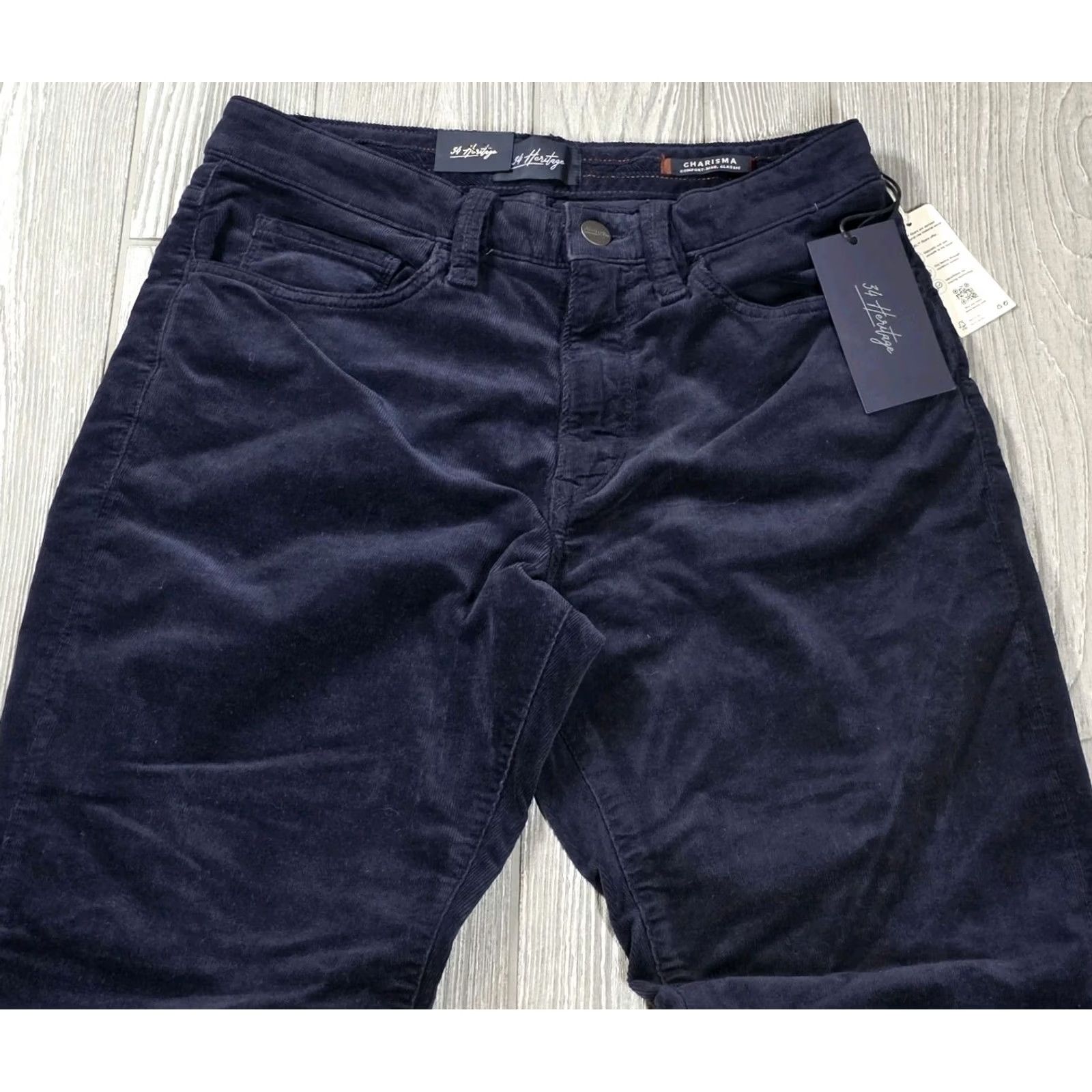 Vintage 34 Heritage Jeans 32x32 Charisma Stretch Denim Men’s Pants Navy Corduroy Tencel Blue 5-Pocket Regular Fit Vintage: No NWT Size US 32 / EU 48 - 3 Thumbnail