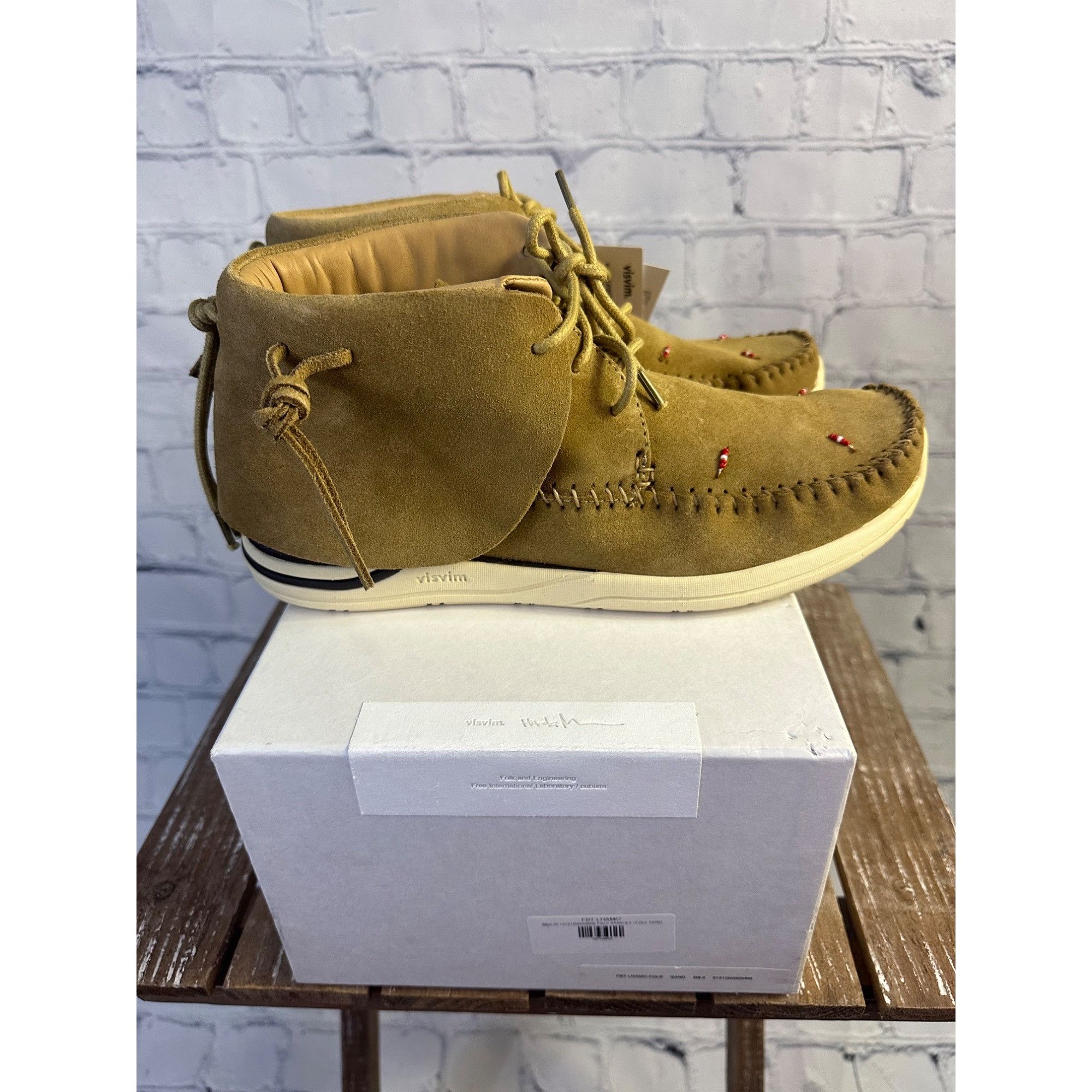 image of Visvim Fbt Lhamo-Folk Shoes in Sand, Men's (Size 8.5)
