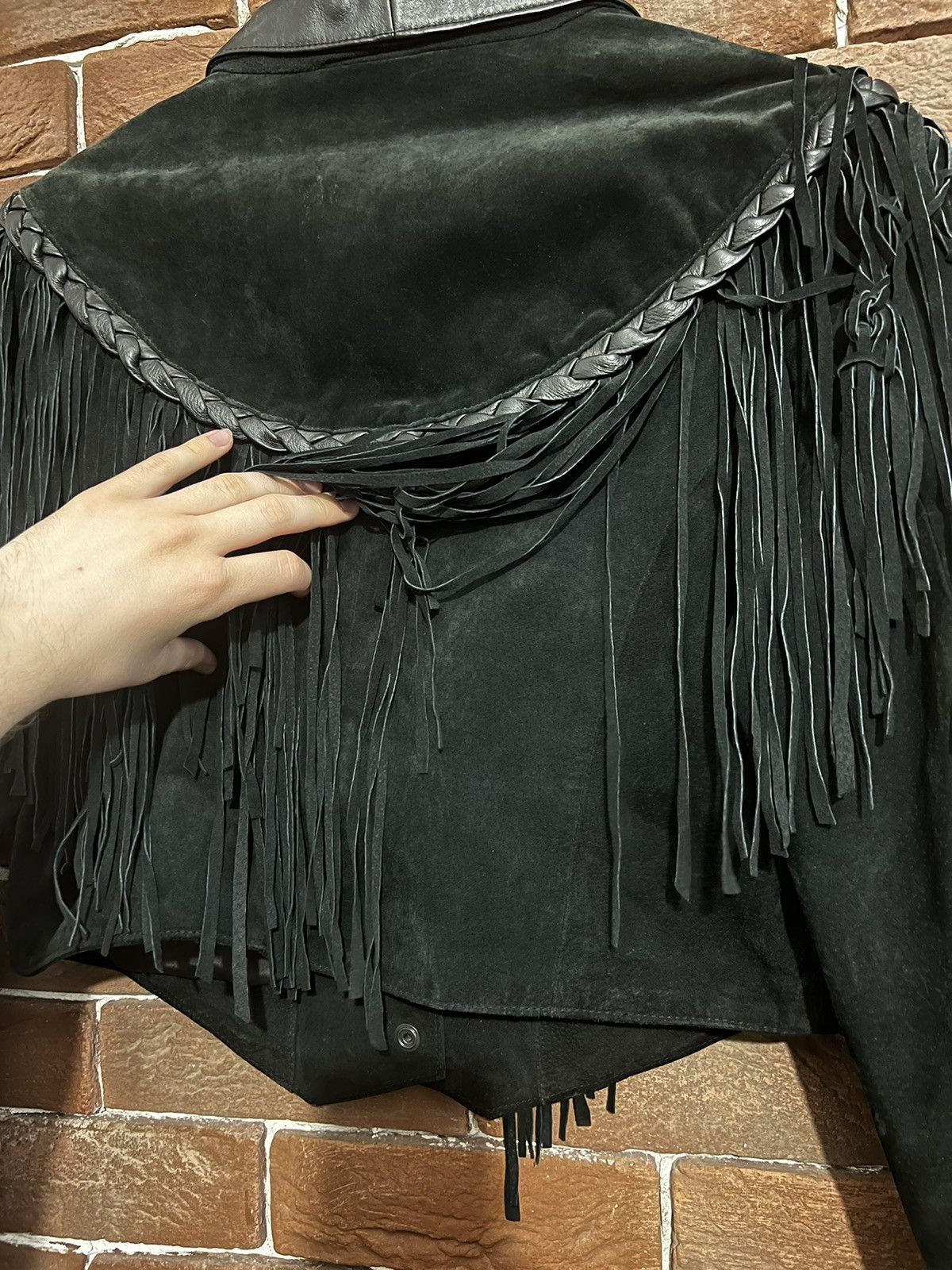 Vintage Vintage Suede Fringe Cowboy Western Leather Jacket Hype Rare Size M / US 6-8 / IT 42-44 - 7 Thumbnail