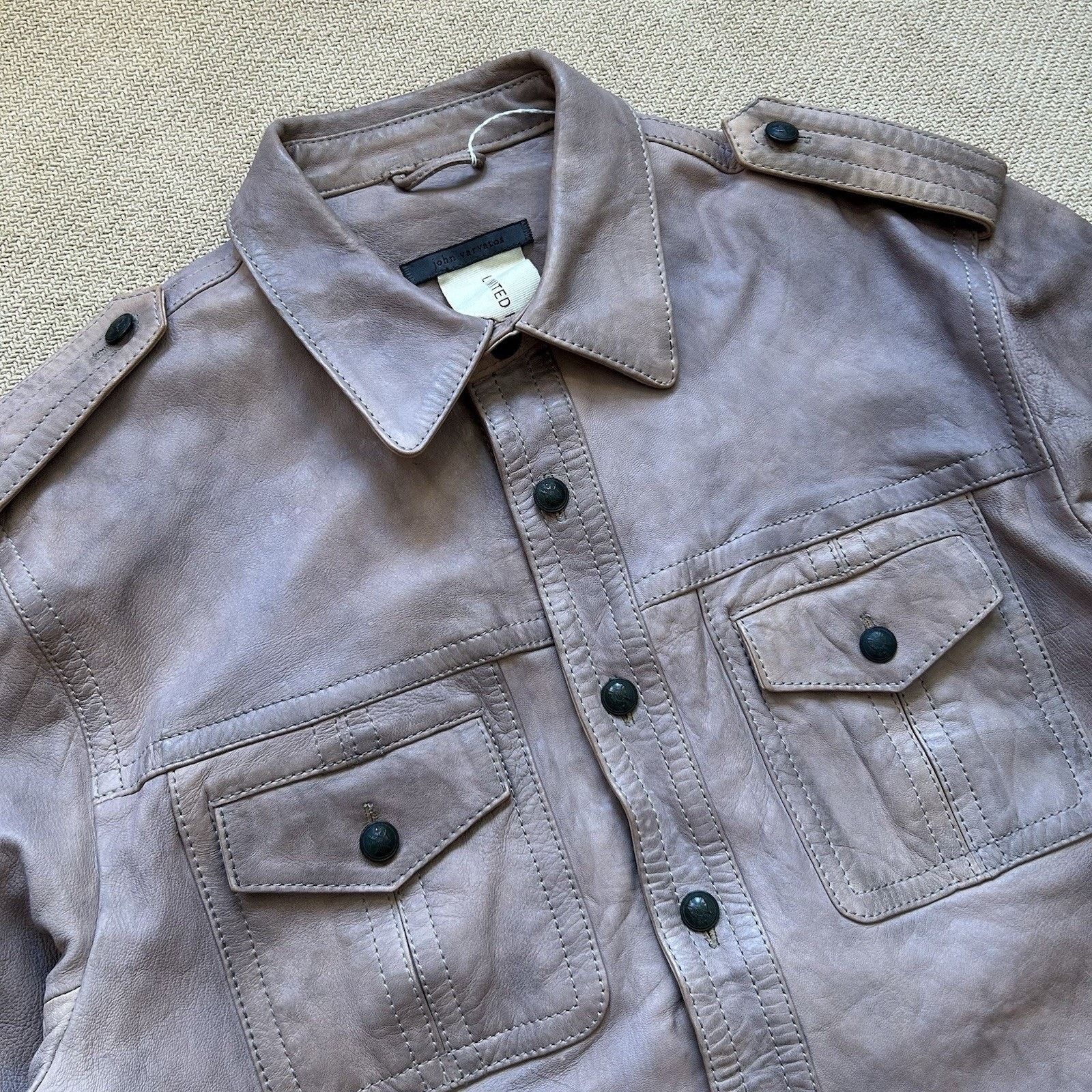 John Varvatos Limited Edition 28/40 Lambskin Leather Shirt Jacket 54 Size US L / EU 52-54 / 3 - 2 Thumbnail