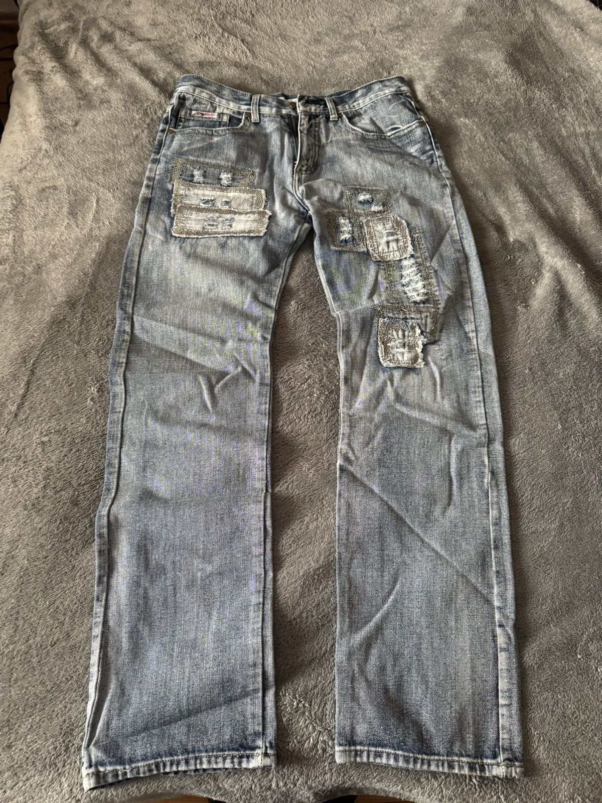 Pre-owned Hysteric Glamour X If Six Was Nine Automatic Patched Archive Jeans In Blue