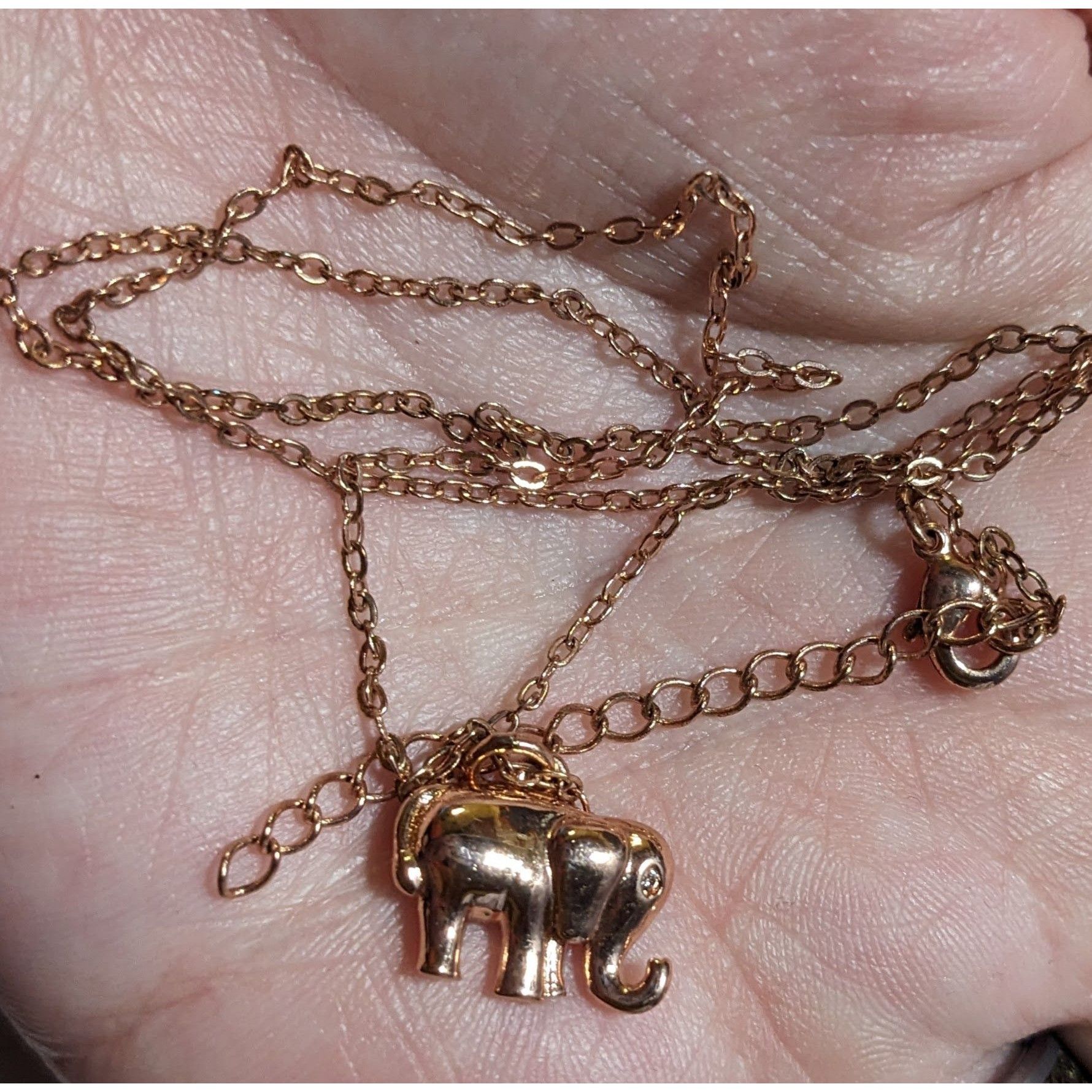 Other Minimalist Rose Gold Tone Elephant Pendant Necklace Size ONE SIZE - 6 Thumbnail