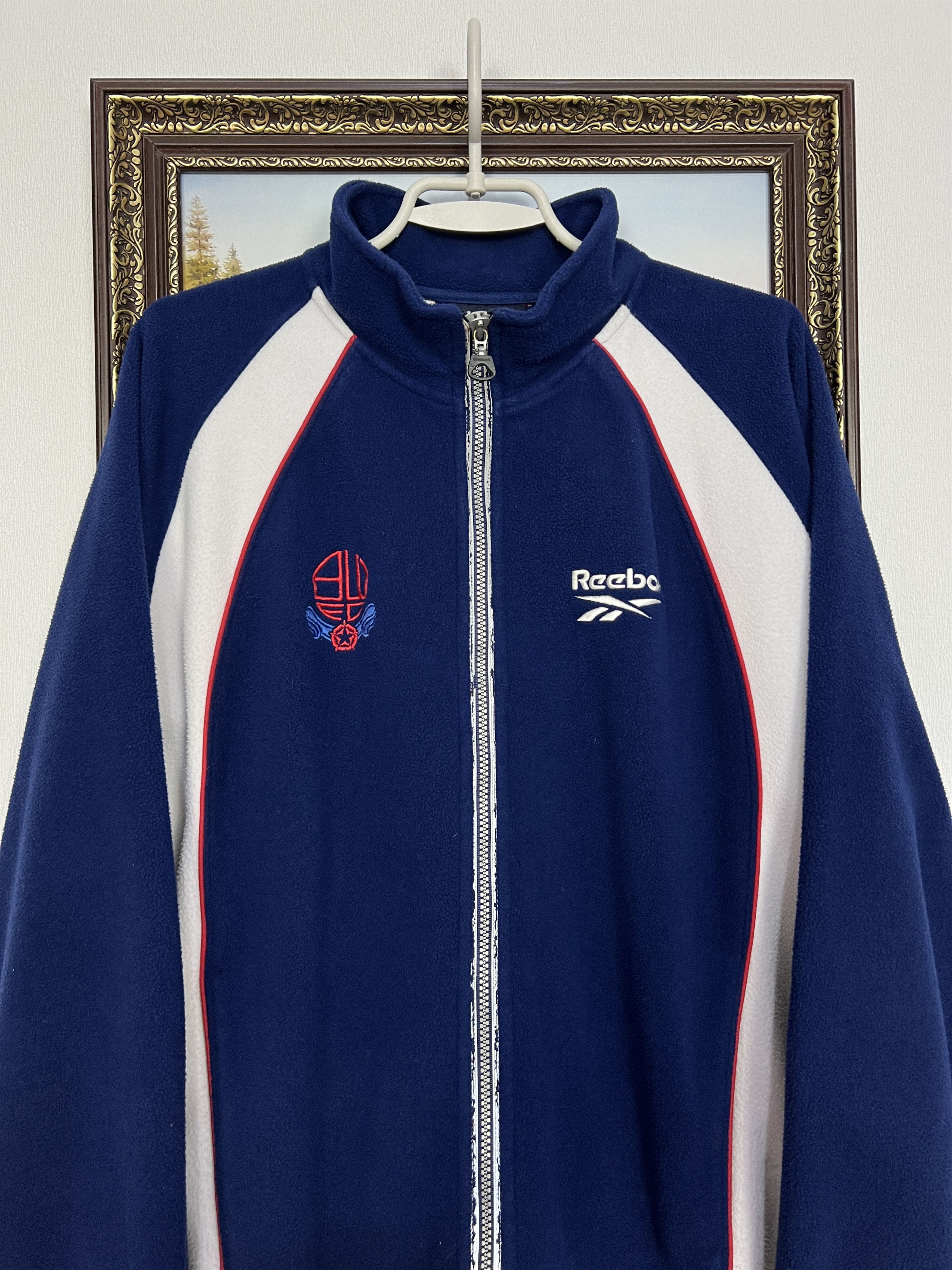 Reebok Vintage Bolton Wanderers Football Blue Fleece Jacket Track Size US M / EU 48-50 / 2 - 2 Thumbnail