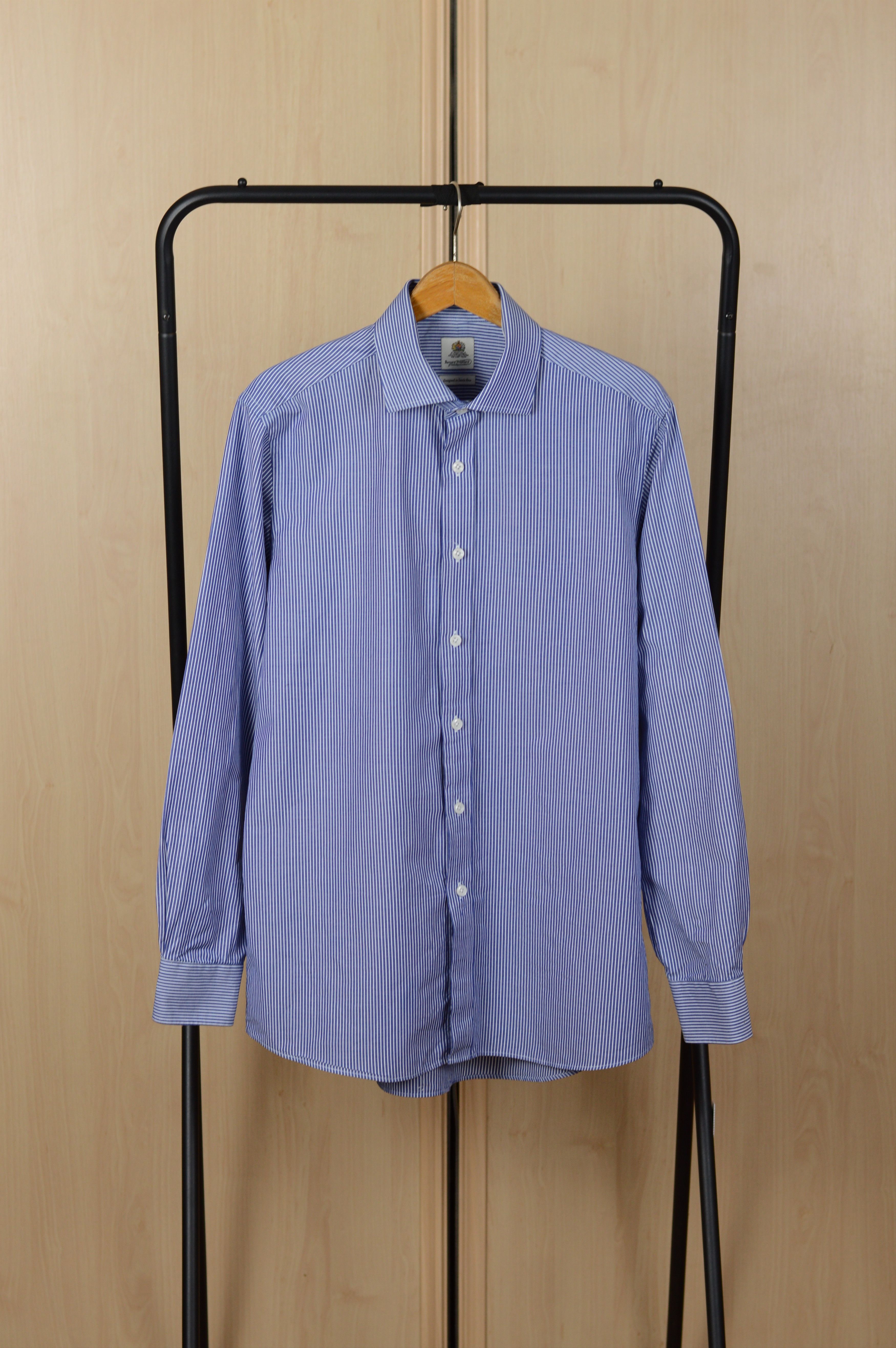 Designer × Savile Row Bernard Weatherill of Savile Row Formal Striped Shirt Size US L / EU 52-54 / 3 - 1 Thumbnail
