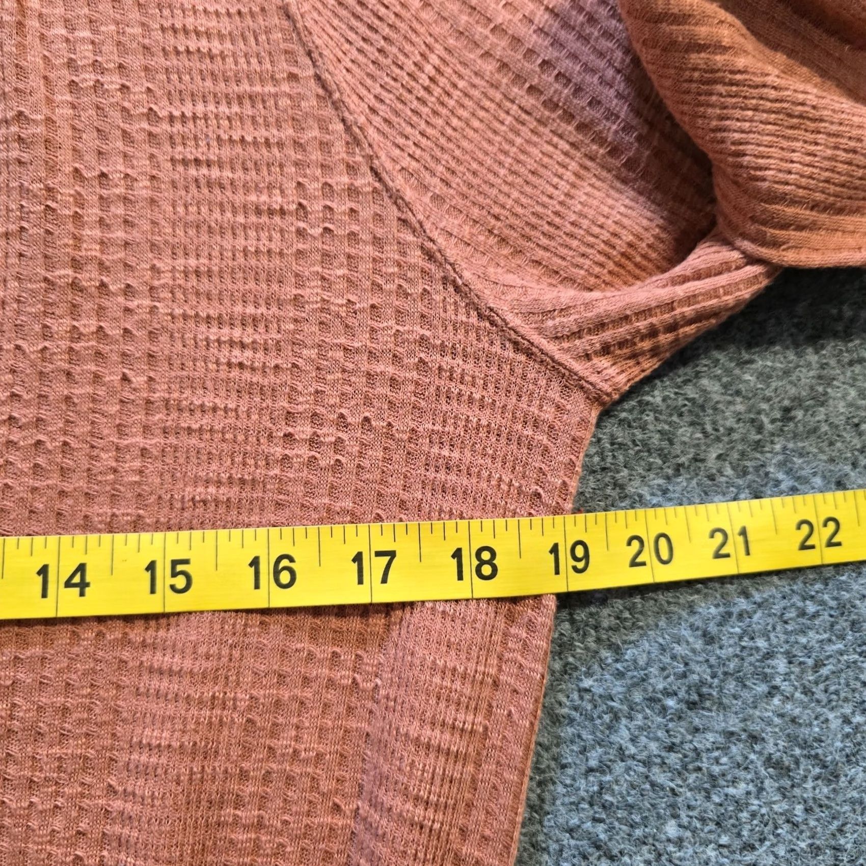 Free People Free People Top Womens Size Small Orange Long Sleeve High Neck Textured Casual Shirt Size S / US 4 / IT 40 - 6 Thumbnail