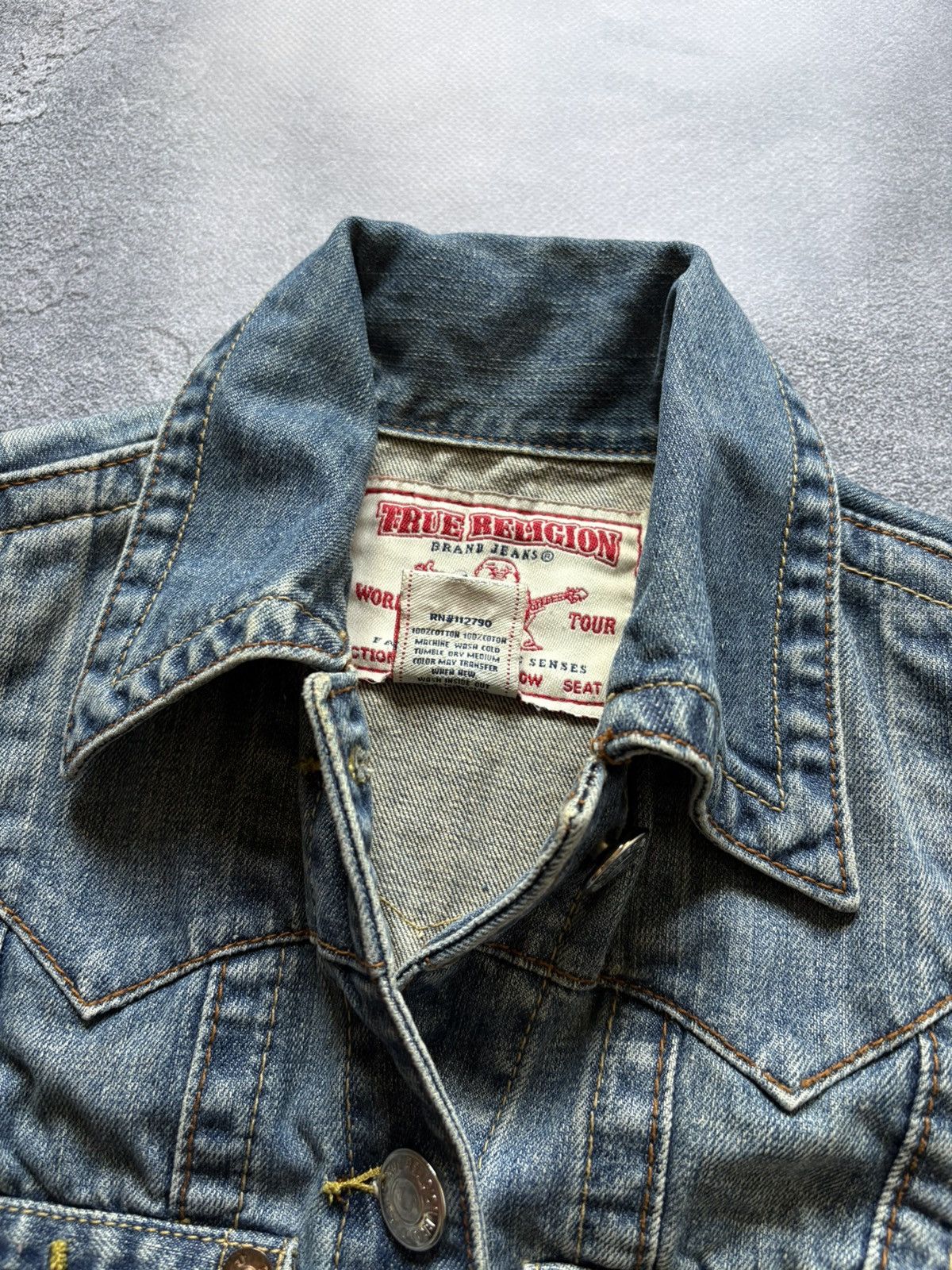 True Religion Vintage True Religion Tropical Flamingo Y2K Denim Vest Size S / US 4 / IT 40 - 6 Thumbnail