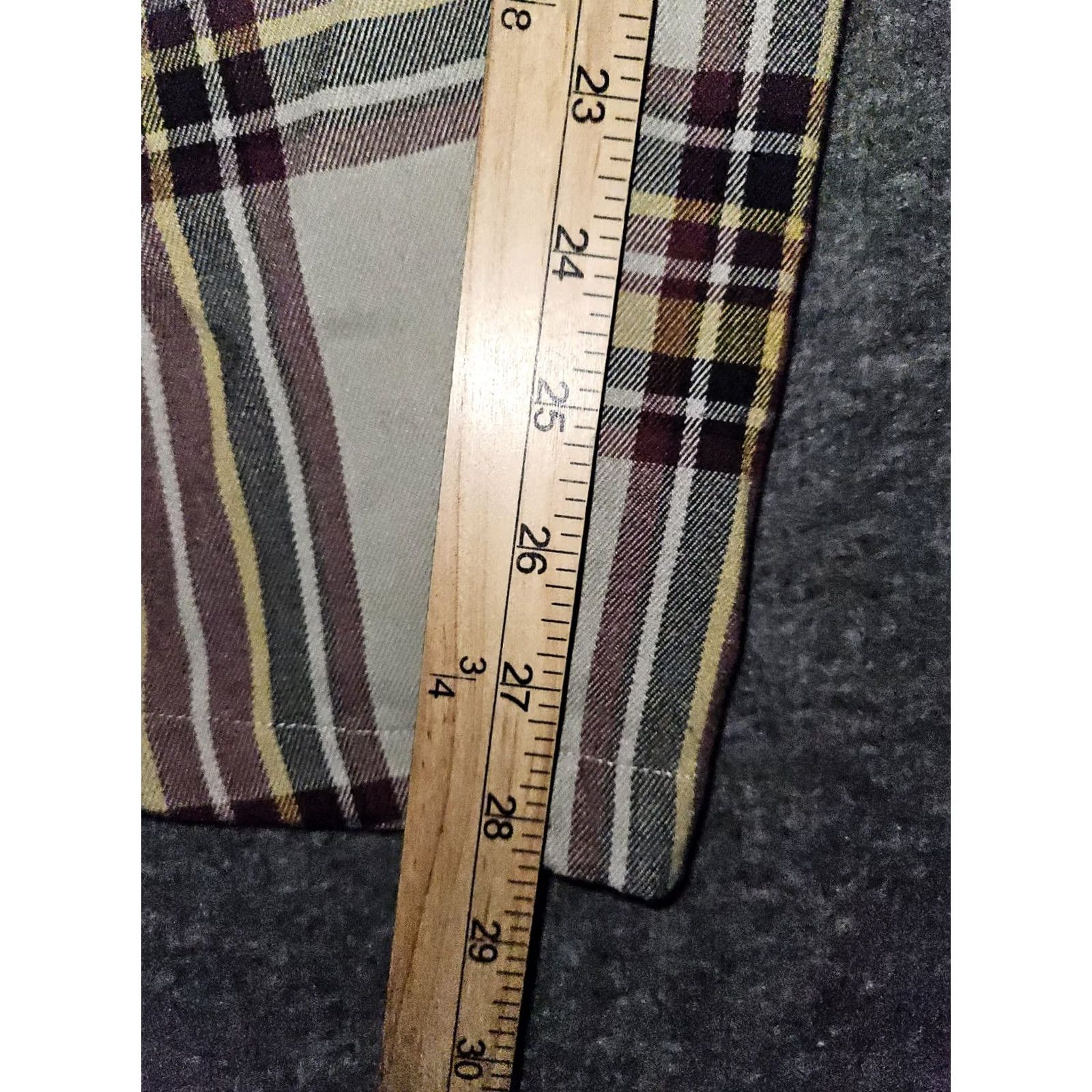 Urban Outfitters VINTAGE Urban Outfitters Cargo Pants Juniors PS Beige Plaid Wide-Leg 90s Grunge Bohemian Baggy Mid Rise Pockets Womens Size 28" / US 6 / IT 42 - 5 Thumbnail
