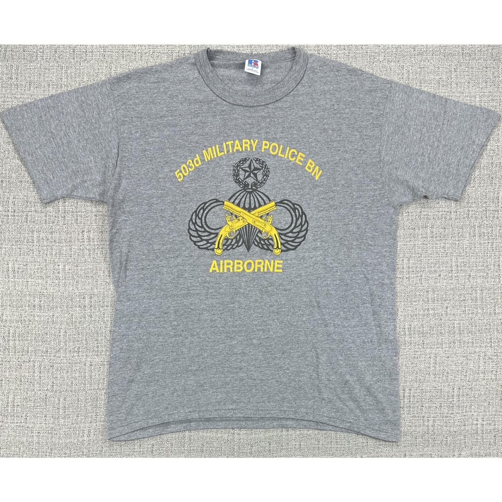 Russell Athletic 503d Military Police Shirt Sz L Gray Airborne Army Russell Size US L / EU 52-54 / 3 - 1 Thumbnail