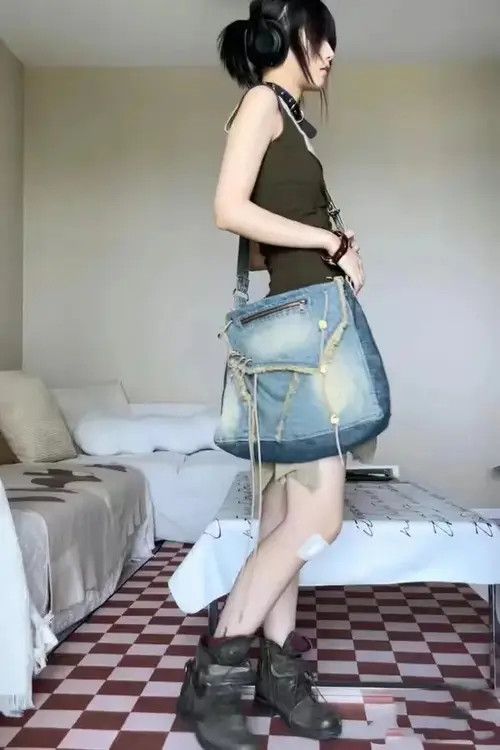 Japanese Brand × Jean Jeans Casual Totes Shoulder Bags Size ONE SIZE - 2 Thumbnail