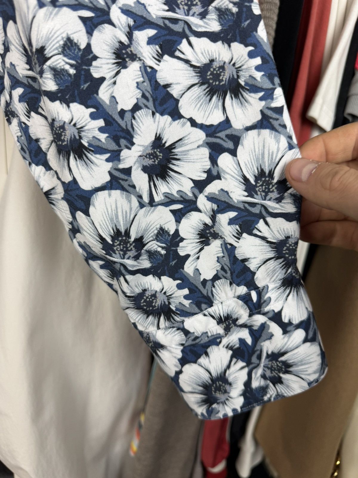 Strenstroms Stenströms Fitted Body Floral Print LS Shirt Size 17.5/44 Size US XL / EU 56 / 4 - 12 Thumbnail