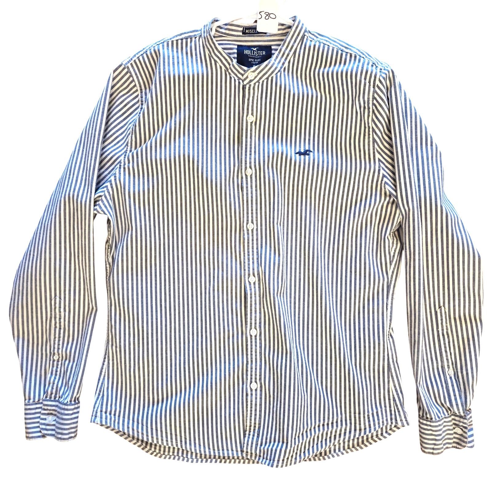 Hollister Hollister Muscle Fit Button Up Shirt - XL - Navy/White Size US XL / EU 56 / 4 - 3 Thumbnail
