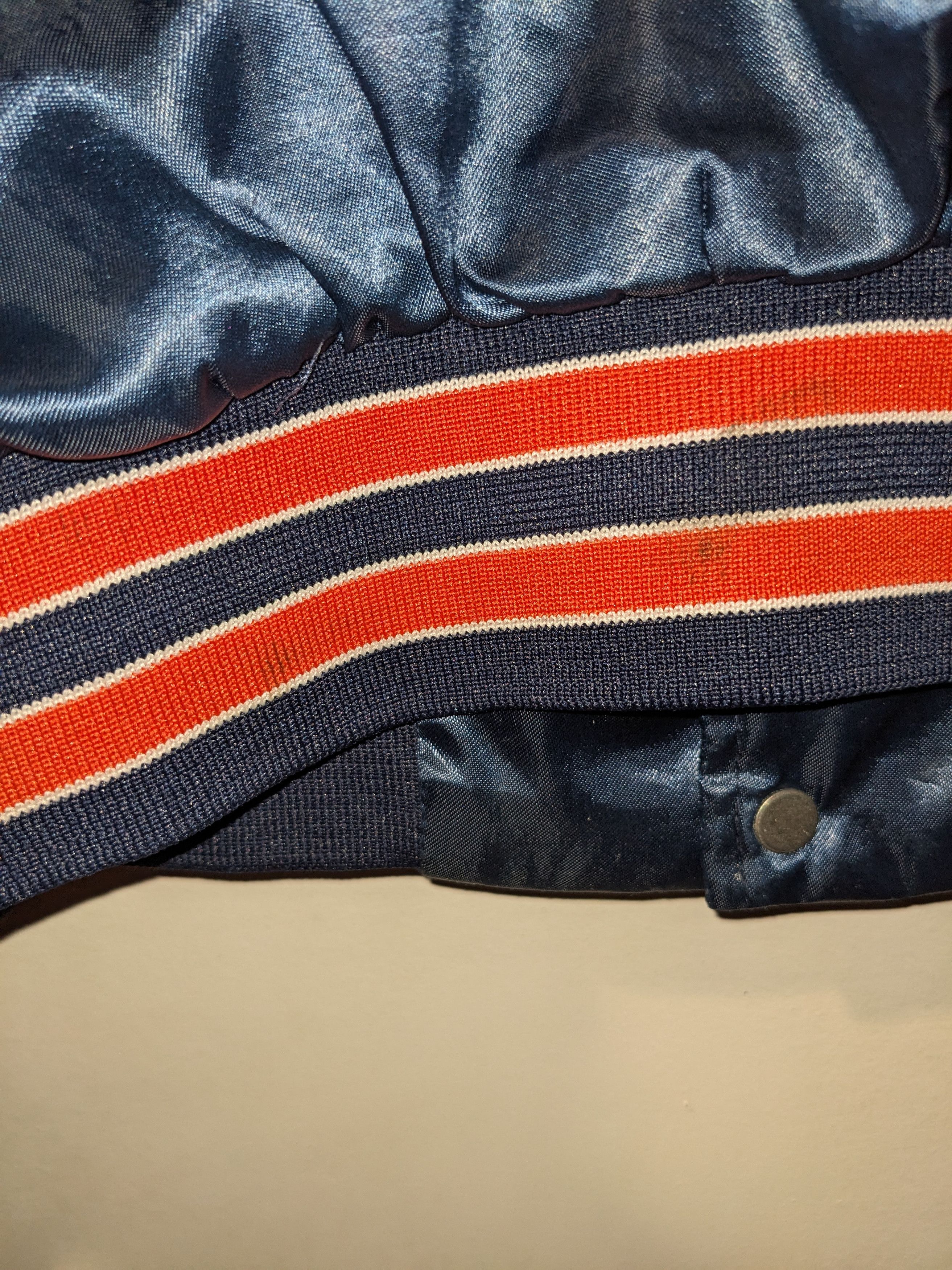NFL × Vintage Vintage 80s Chicago Bears NFL Chalk Line Satin Jacket Size US L / EU 52-54 / 3 - 17 Thumbnail