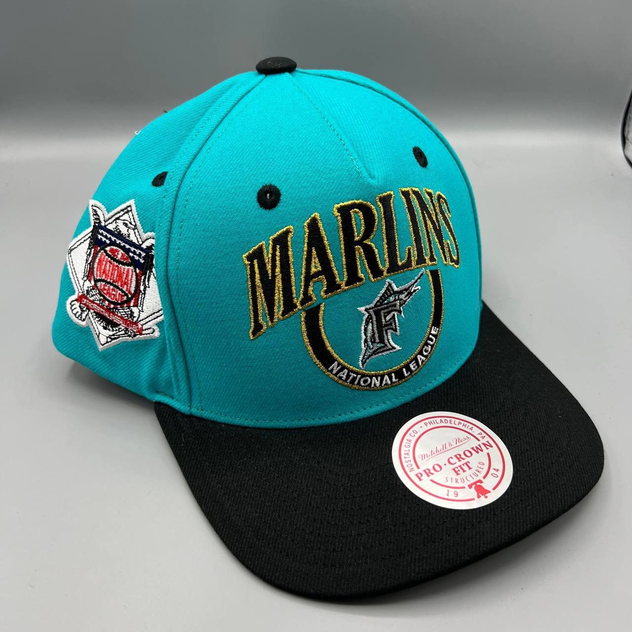 Mitchell & Ness Florida Marlins Hat Men National League Snap Back Cap New Size ONE SIZE - 2 Thumbnail