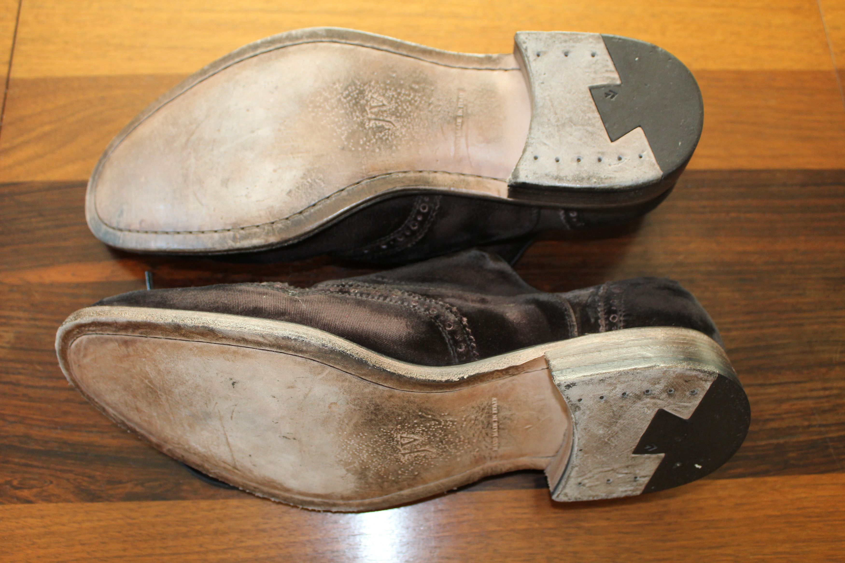 John Varvatos #1972 Crushed Velvet Wingtip – Wine Color Size US 11 / EU 44 - 5 Thumbnail
