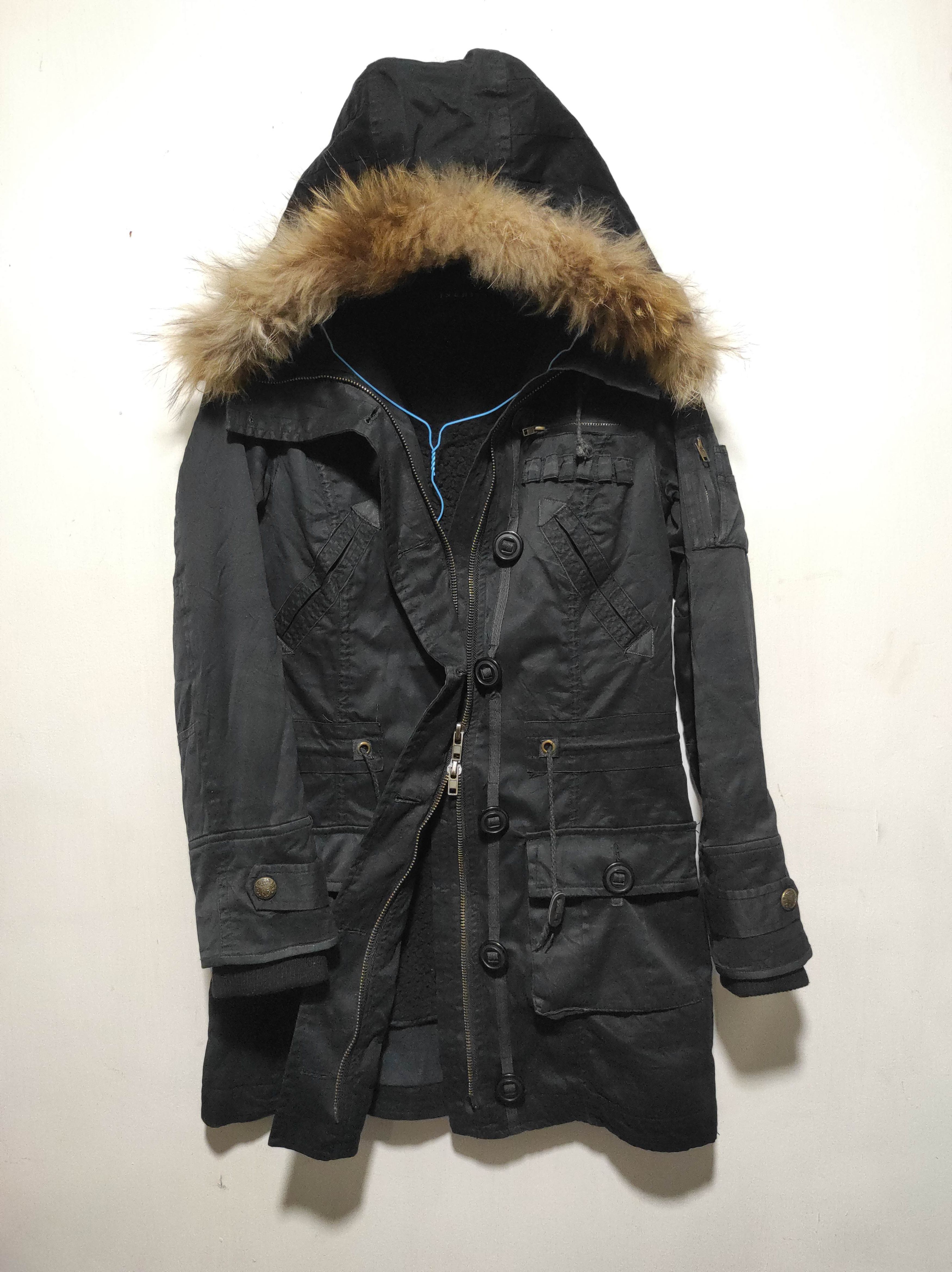 14th Addiction INGNI Double Zip fur hoodie parka jacket LGB style Size US S / EU 44-46 / 1 - 11 Thumbnail