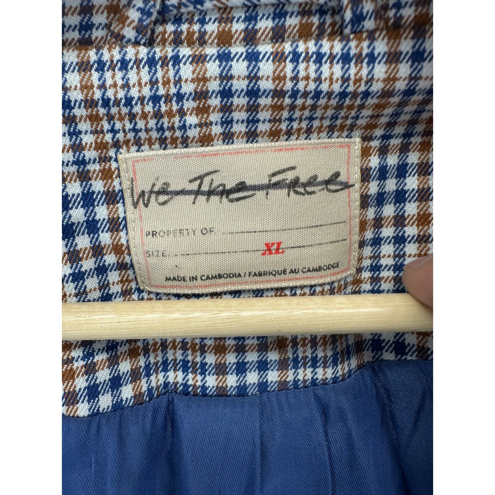 Free People Free People Cali Plaid Blazer Jacket Womens Extra Large XL Size XL / US 12-14 / IT 48-50 - 12 Thumbnail