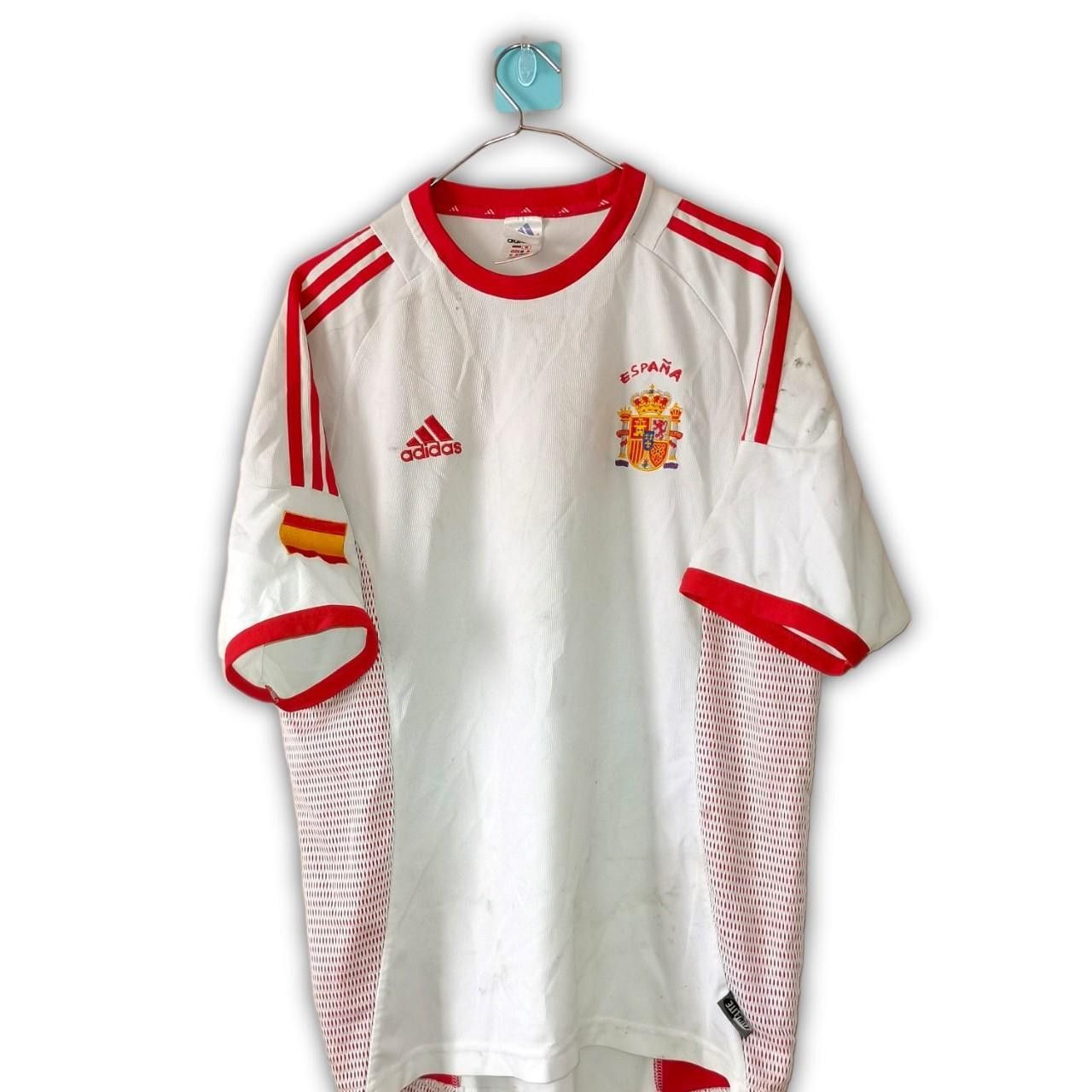 Adidas Spain 2002 2003 Away Shirt Jersey Maglia maillot Camiseta Size US M / EU 48-50 / 2 - 1 Thumbnail