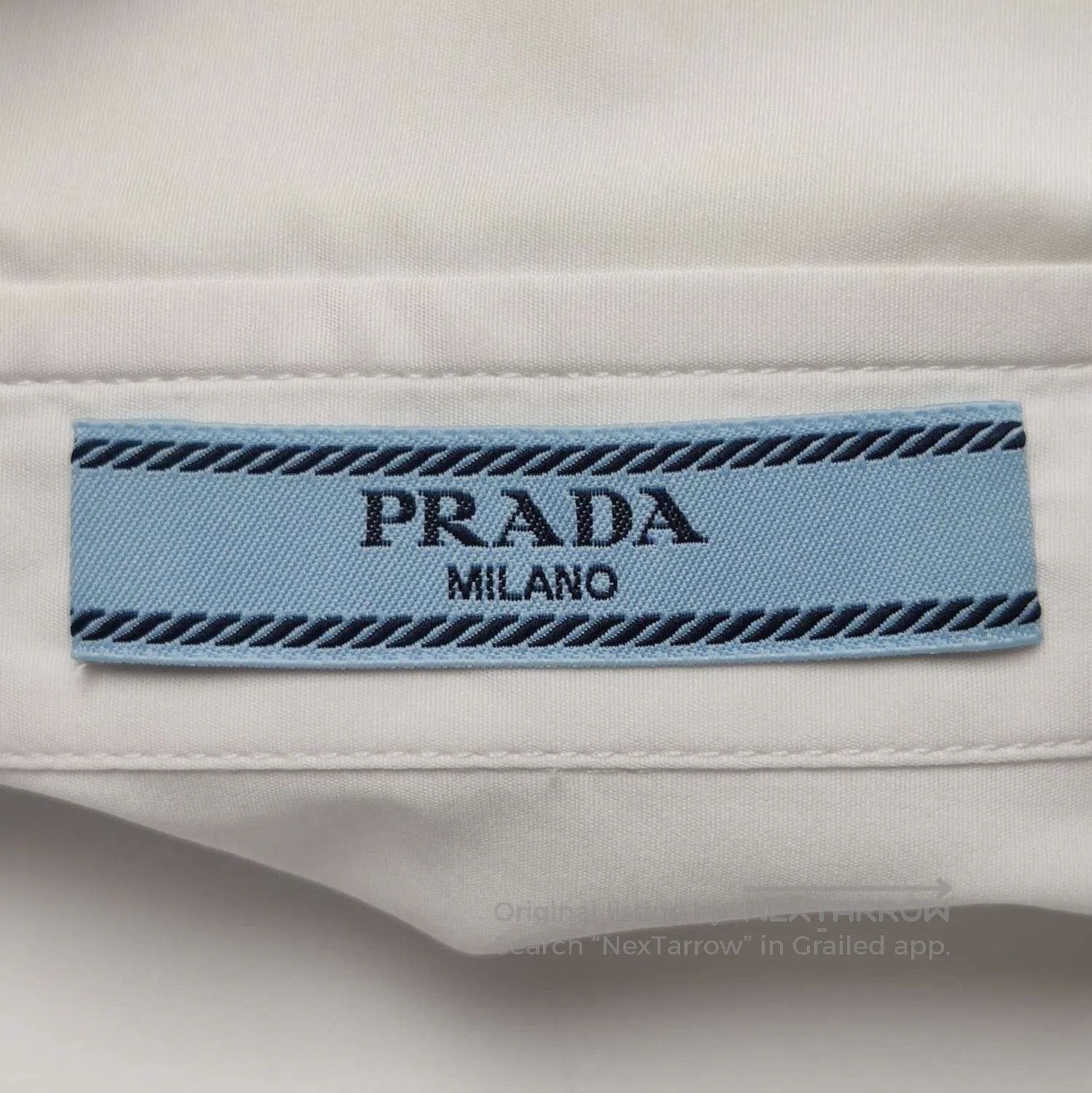 Prada Prada Classic Cotton White Shirt with Tie . Size XXS / US 00 / IT 34 - 4 Thumbnail