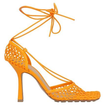 Mesh Sandals in orange