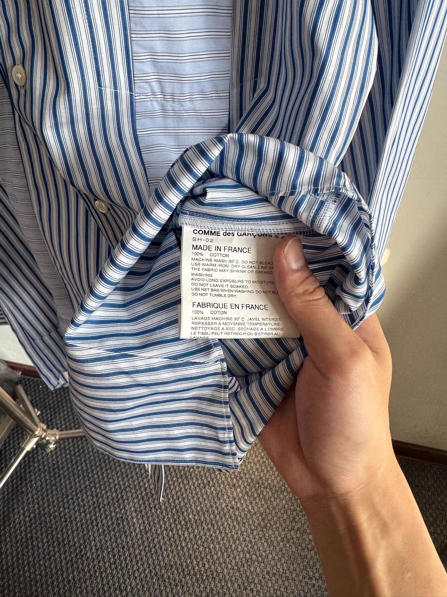 Comme des Garcons COMME des GARÇONS SHIRT Striped Panel Shirt Q17 Size US M / EU 48-50 / 2 - 5 Thumbnail