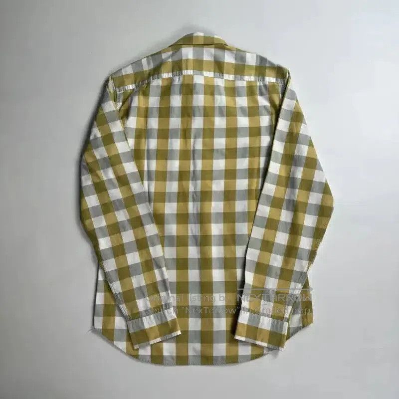 Burberry Burberry Yellow Checkered Cotton Shirt for Men. Size US S / EU 44-46 / 1 - 2 Thumbnail